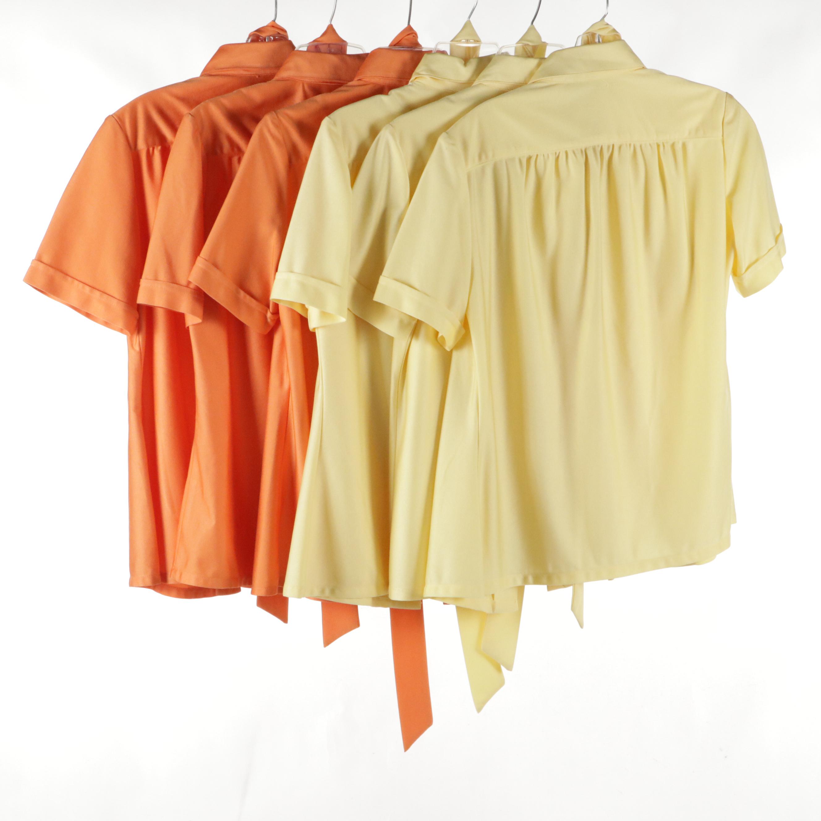 Continental by Joyce Dixon Vintage Flight Attendant Uniform Shirts & Neck Ties