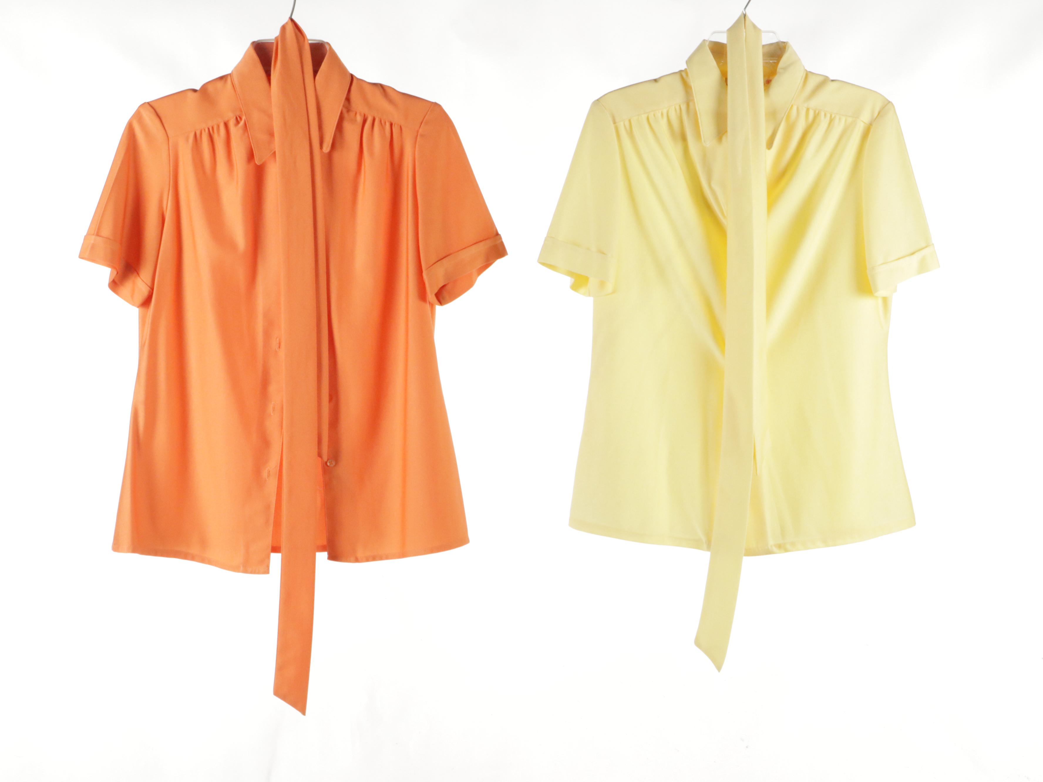 Continental by Joyce Dixon Vintage Flight Attendant Uniform Shirts & Neck Ties