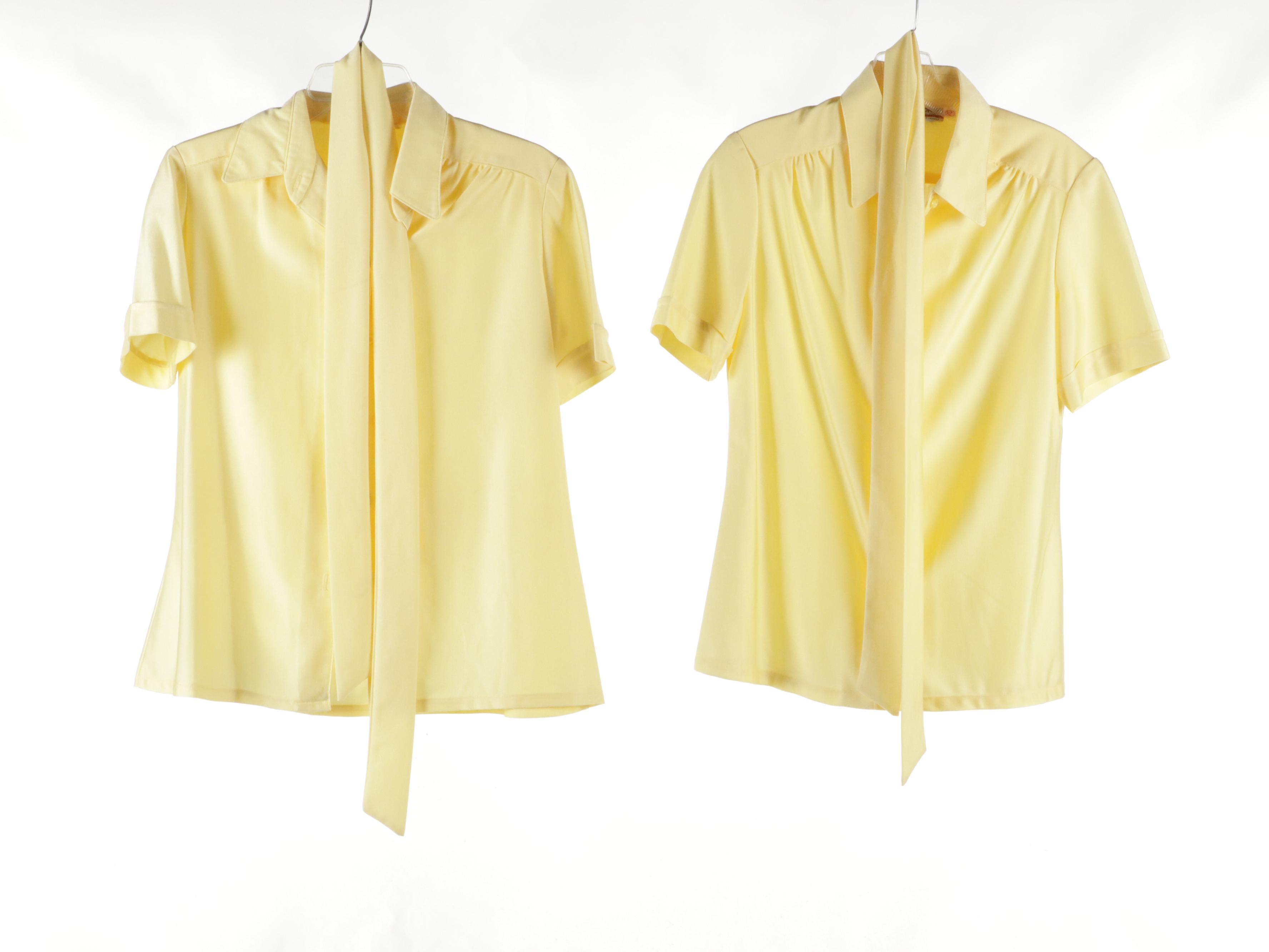 Continental by Joyce Dixon Vintage Flight Attendant Uniform Shirts & Neck Ties