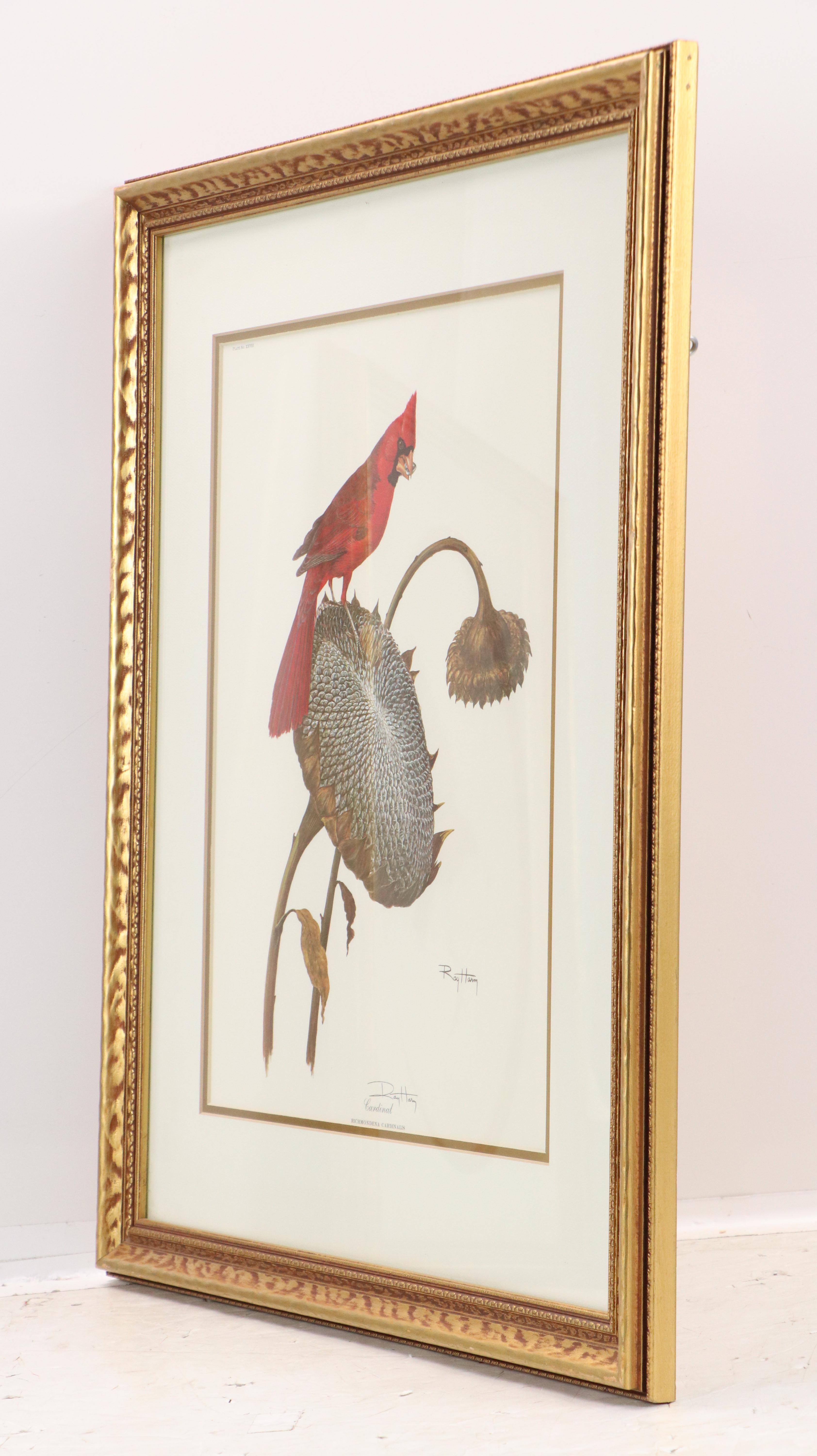 Ray Harm Offset Lithographs "Cardinal" and "Summer Tanager," Mid to Late 20th C.