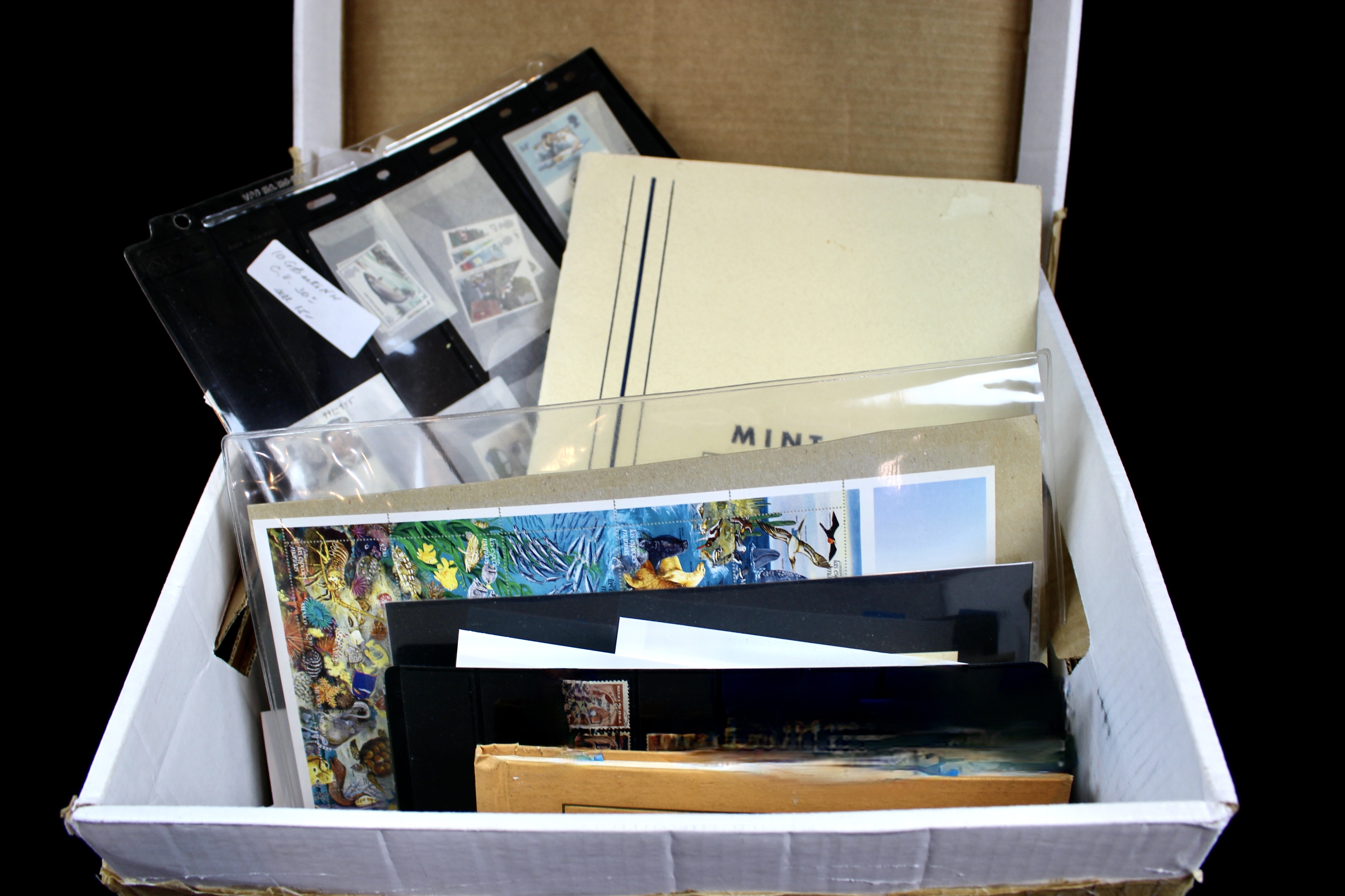 14-Pound Box of Postage Stamps and Stamp Collections