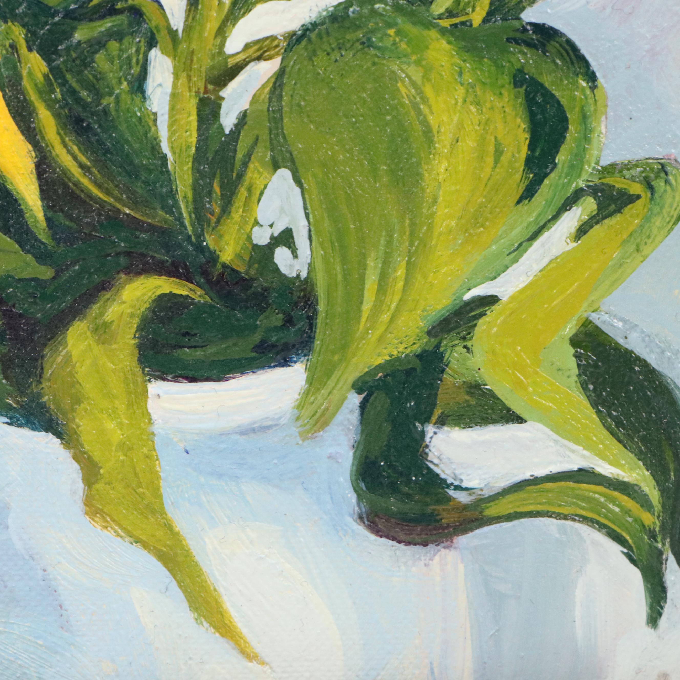 Yeliena Myk Floral Still Life Oil Painting of Sunflowers, Circa 2025