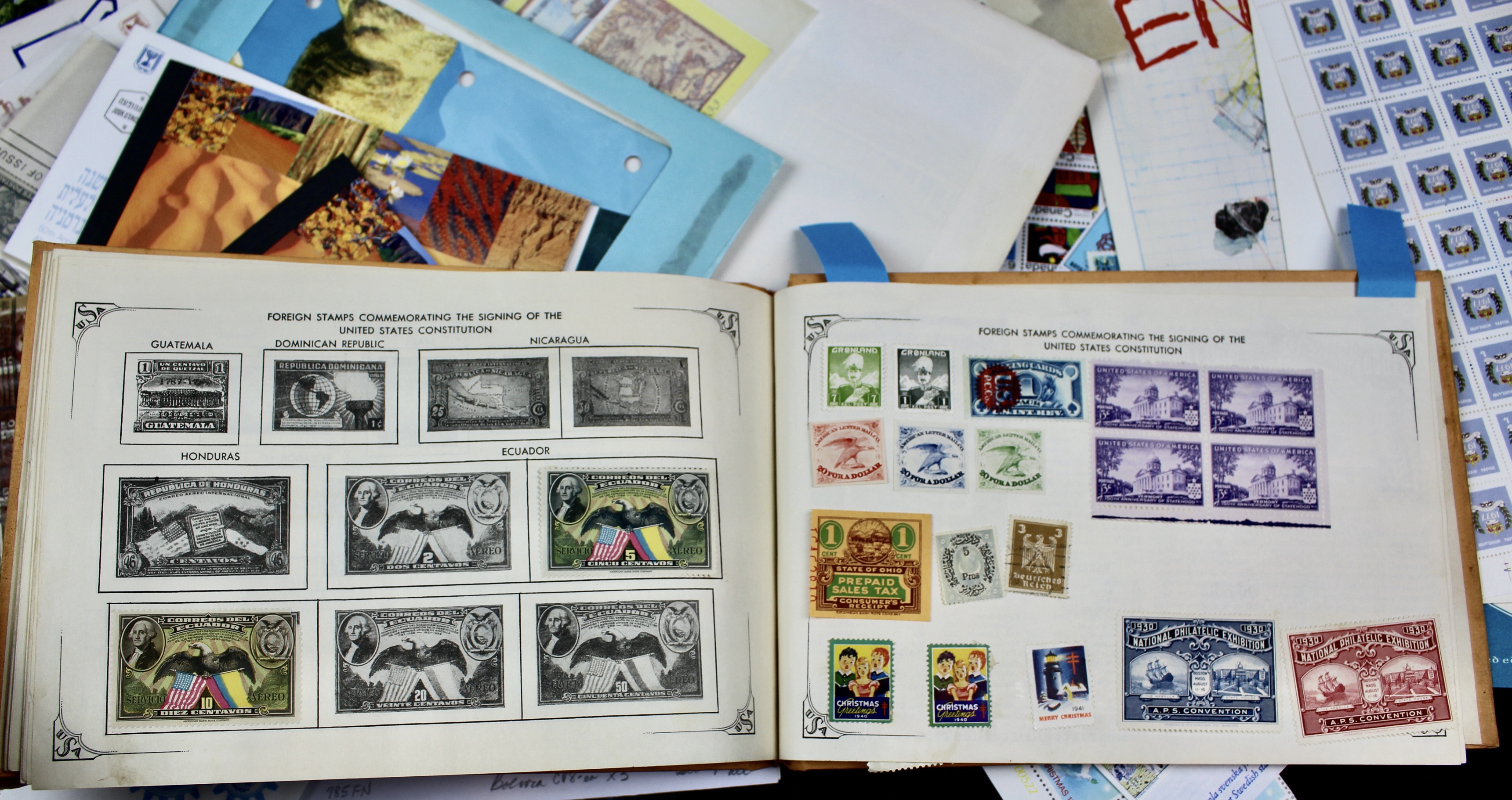 14-Pound Box of Postage Stamps and Stamp Collections