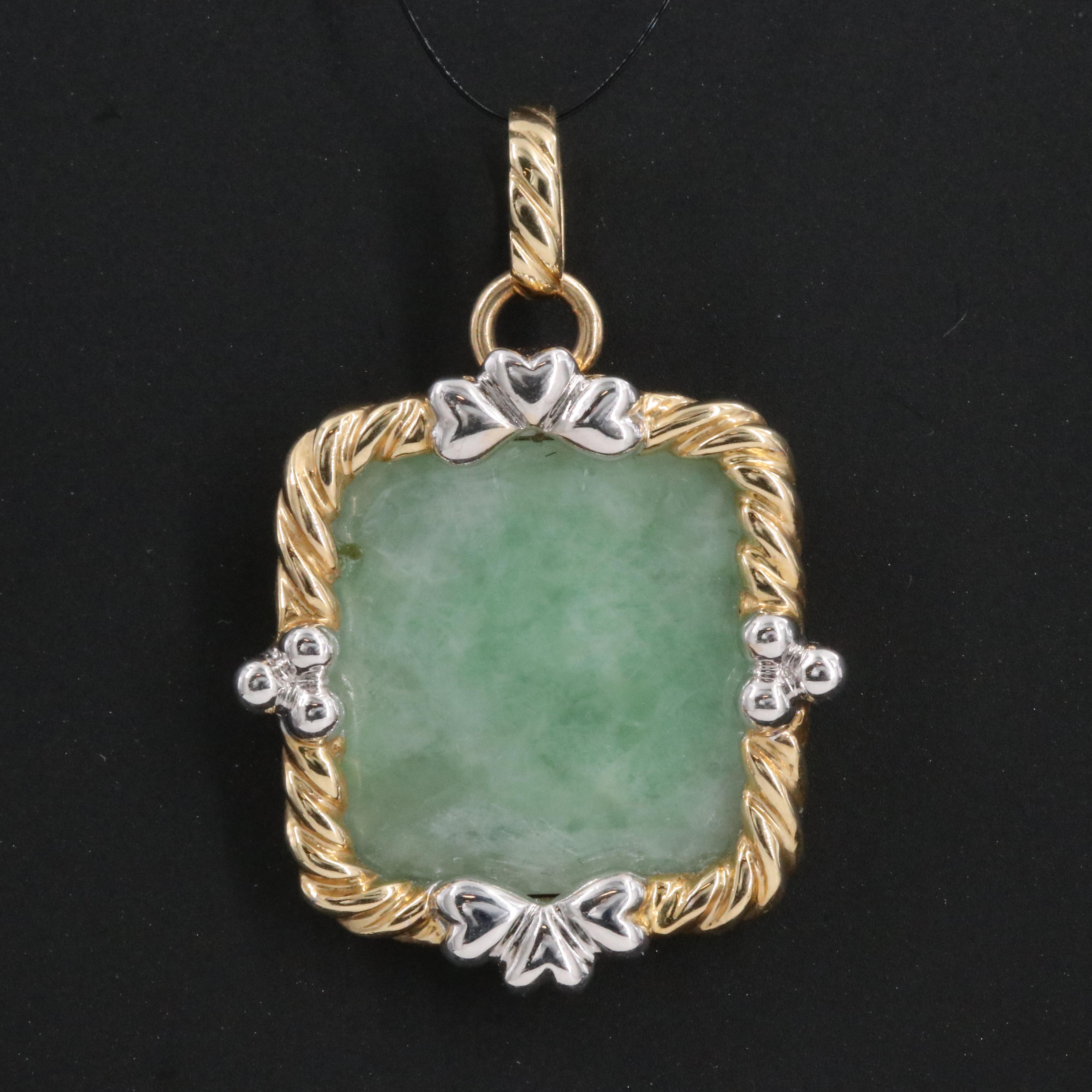 14K Jadeite Pendant