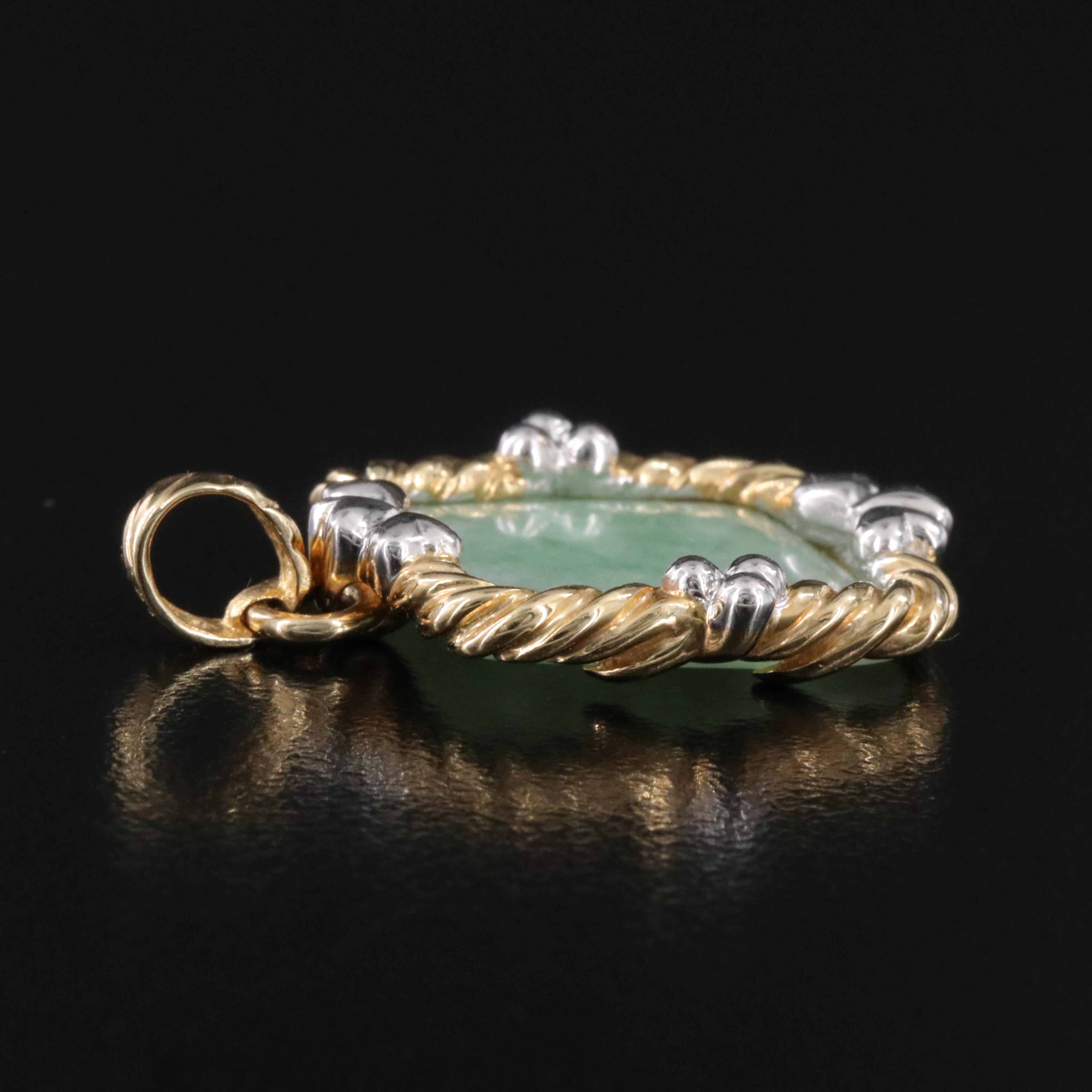 14K Jadeite Pendant