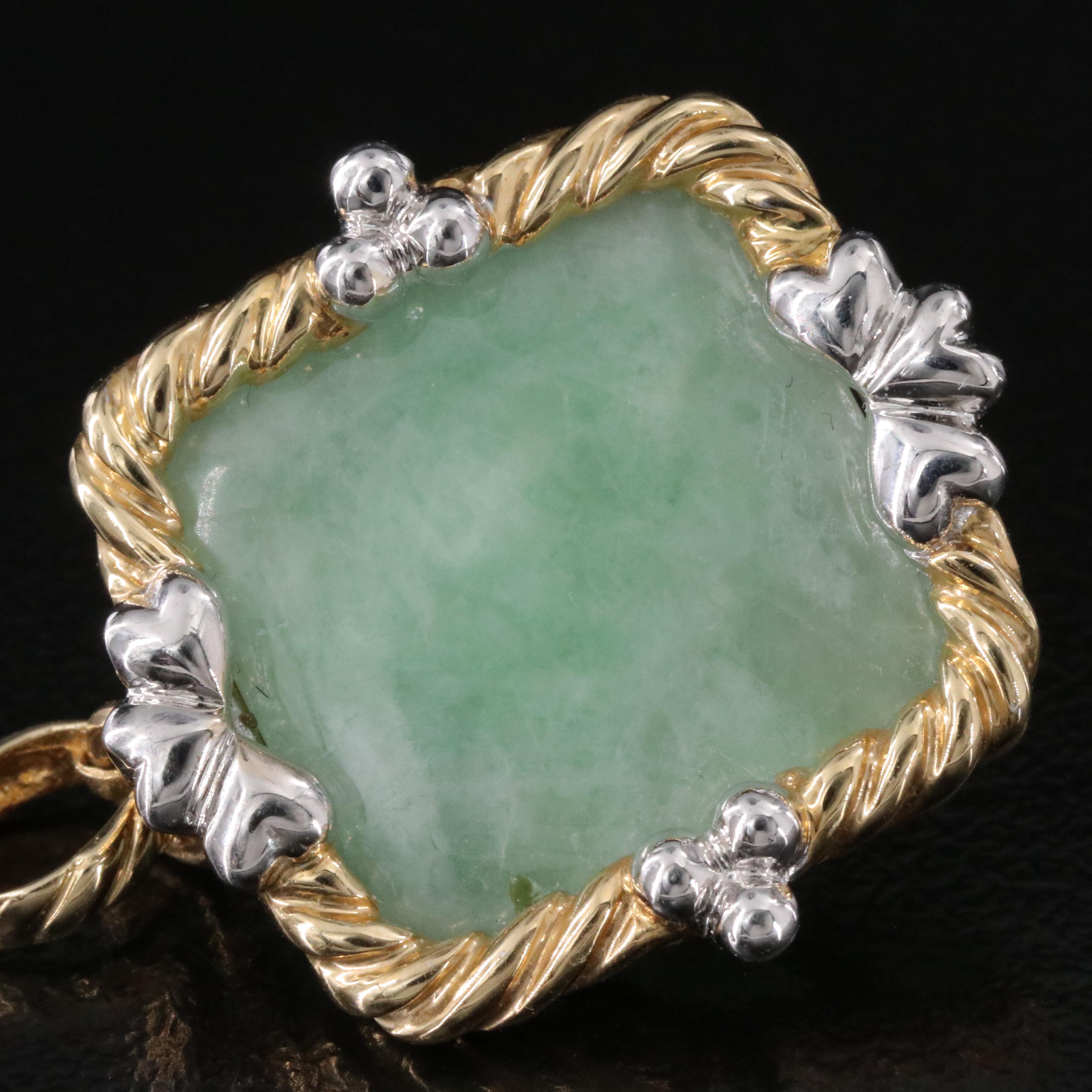 14K Jadeite Pendant