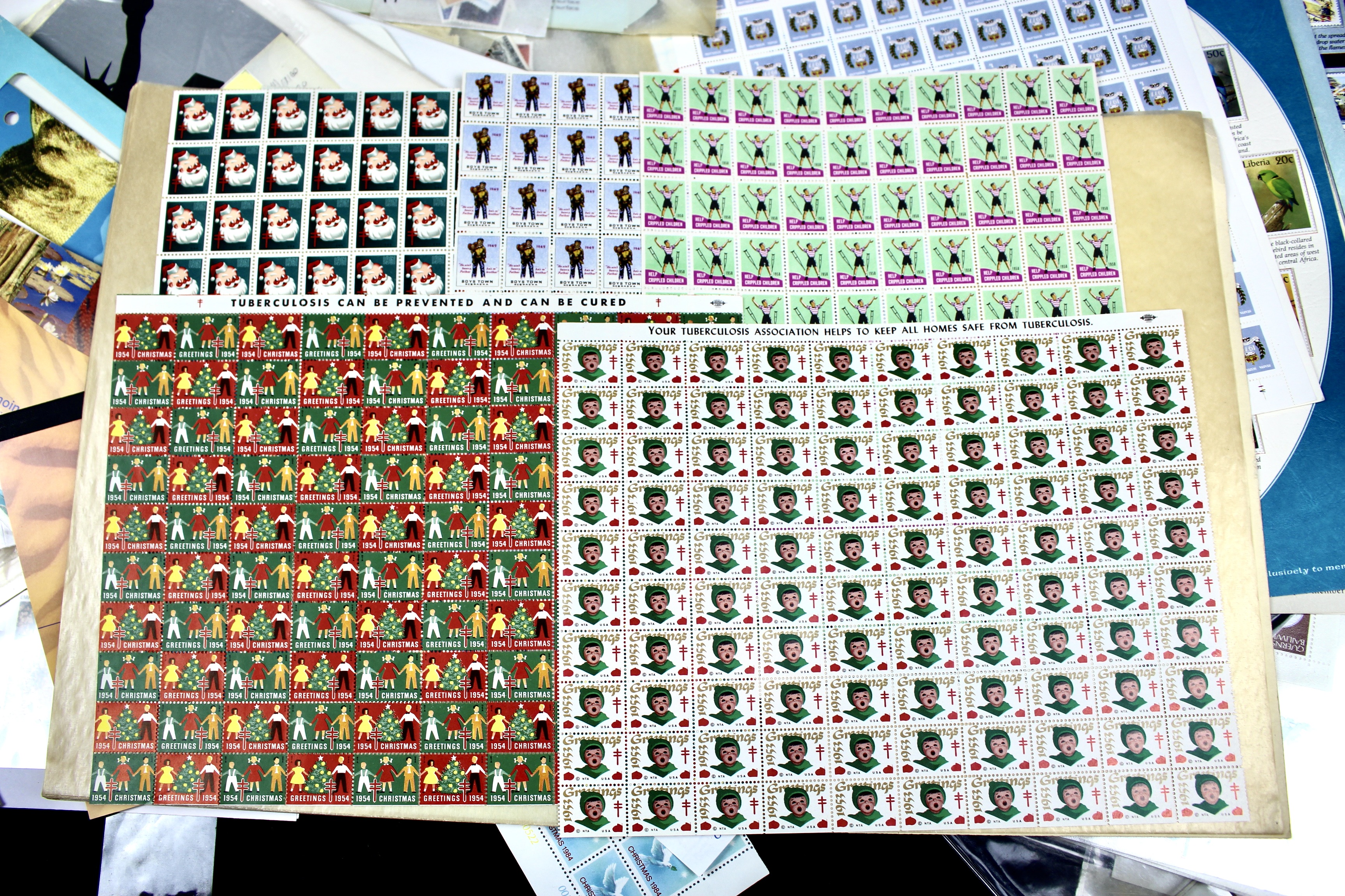 14-Pound Box of Postage Stamps and Stamp Collections