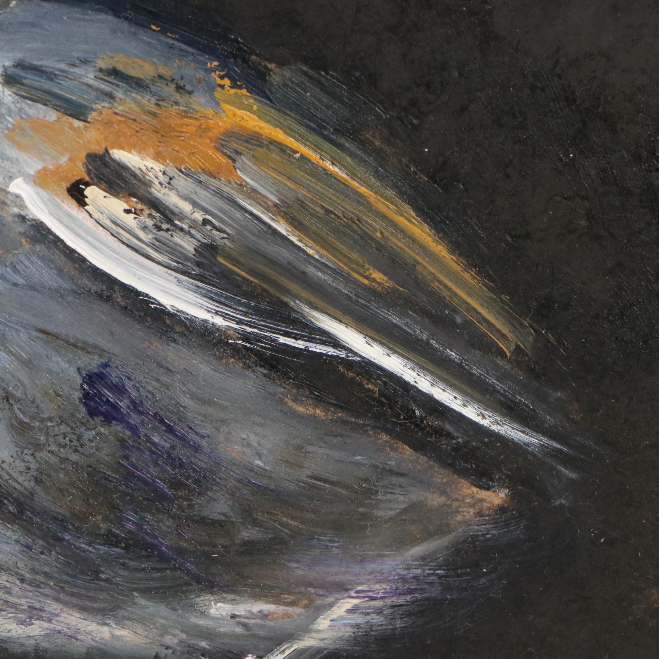 Natalia Demenko Oil Painting of Golden-Crowned Kinglet, Circa 2025