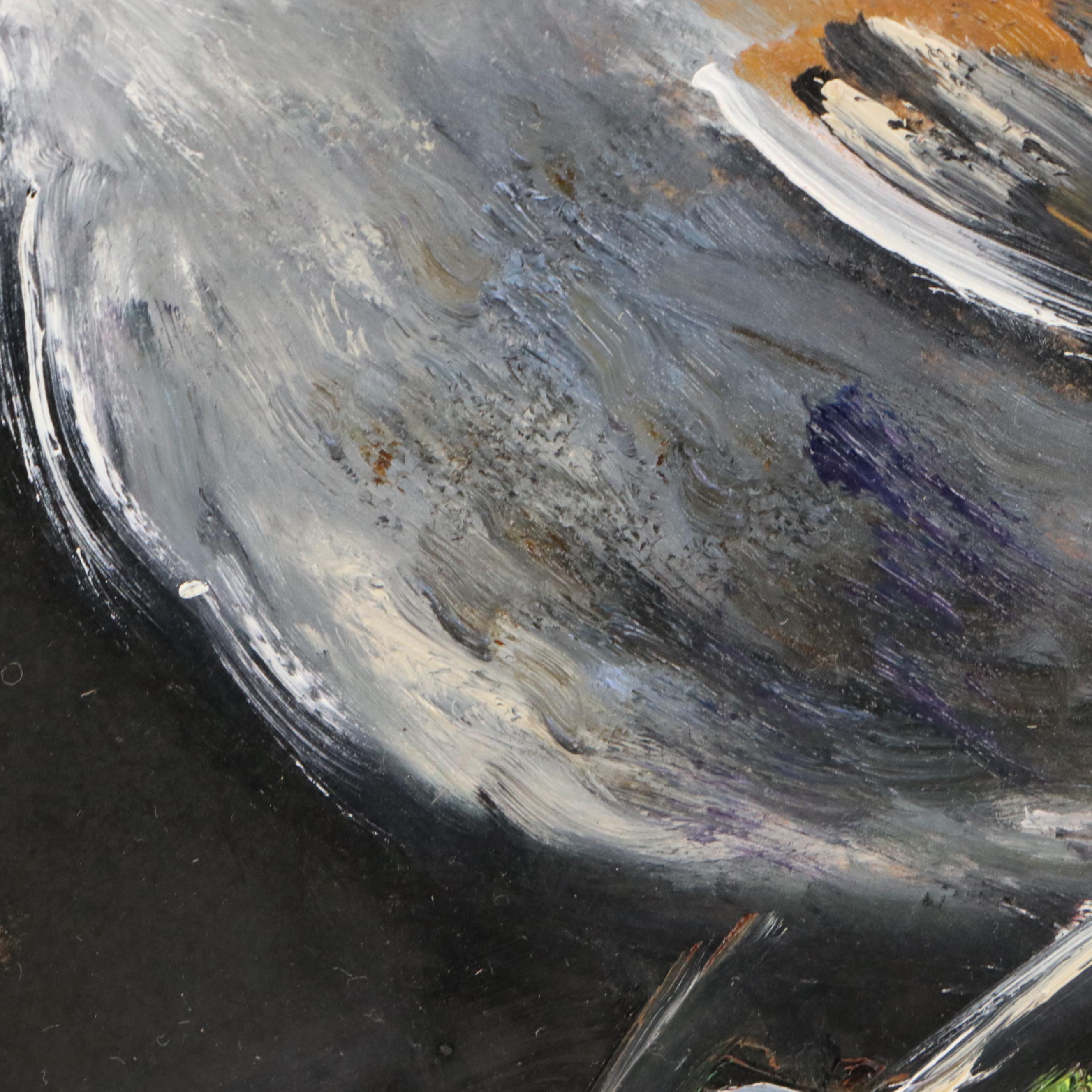 Natalia Demenko Oil Painting of Golden-Crowned Kinglet, Circa 2025