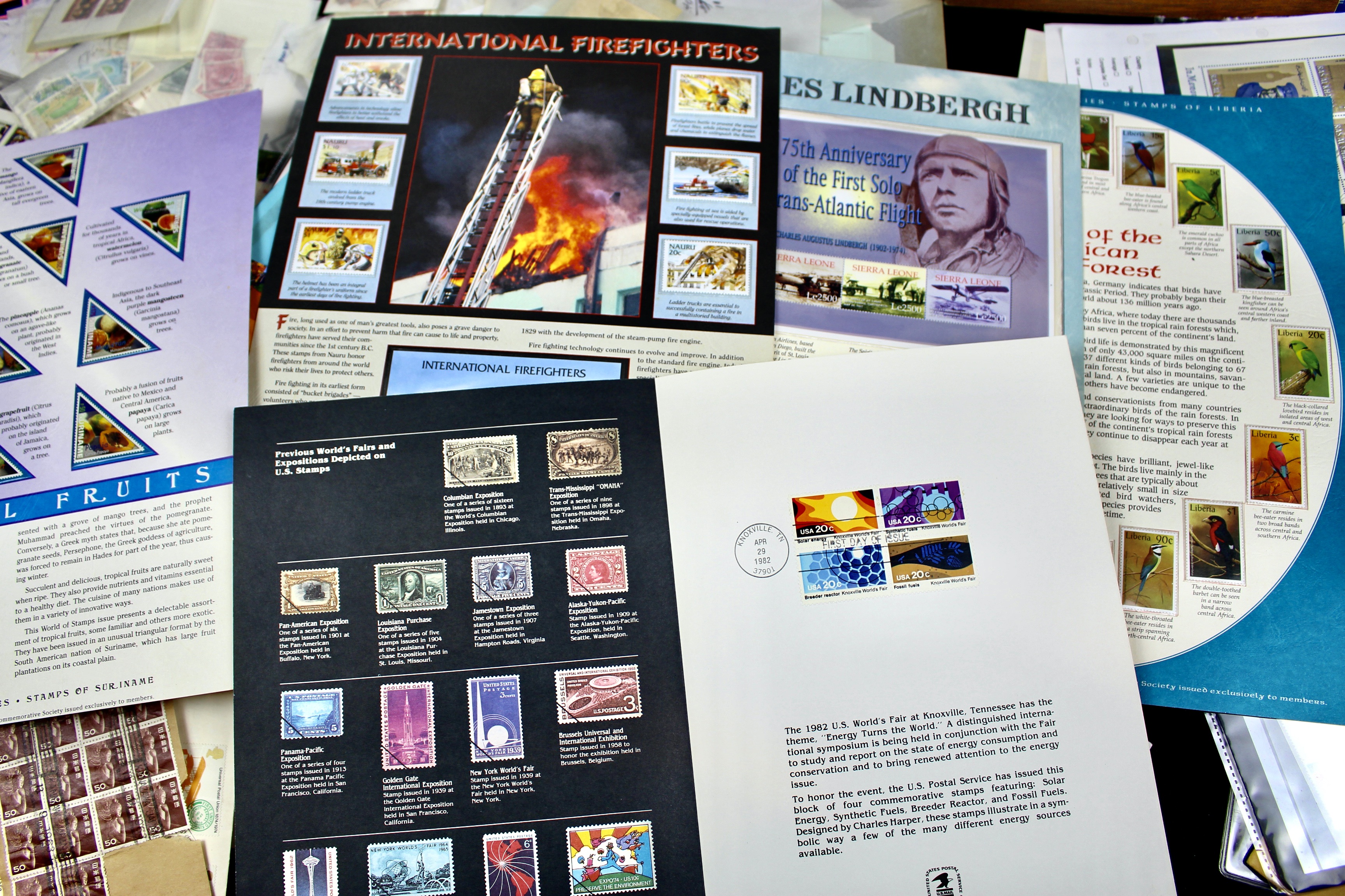 14-Pound Box of Postage Stamps and Stamp Collections