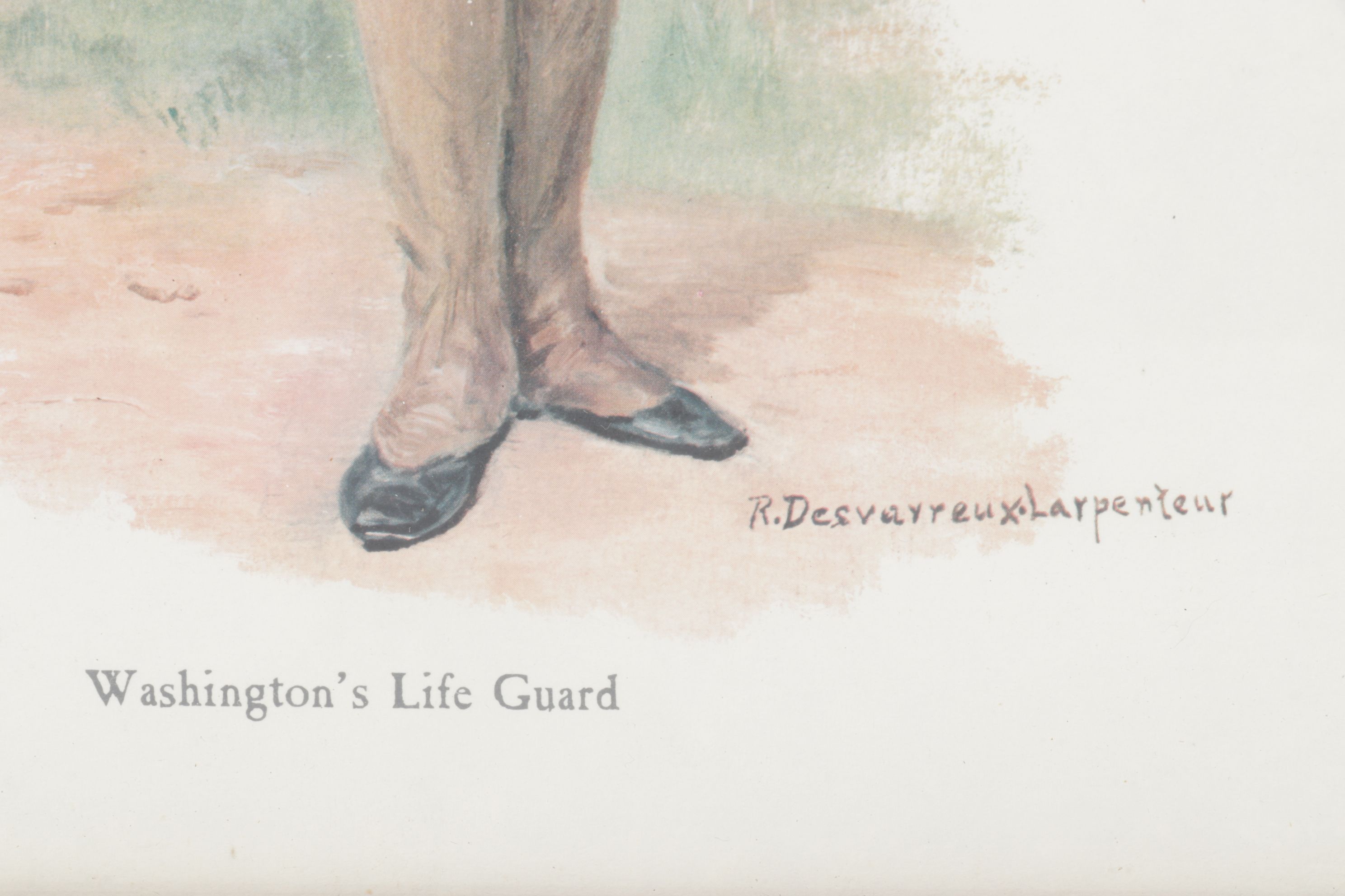 Offset Lithograph After R. Desvarreux-Larpenteur "Washington's Life Guard"