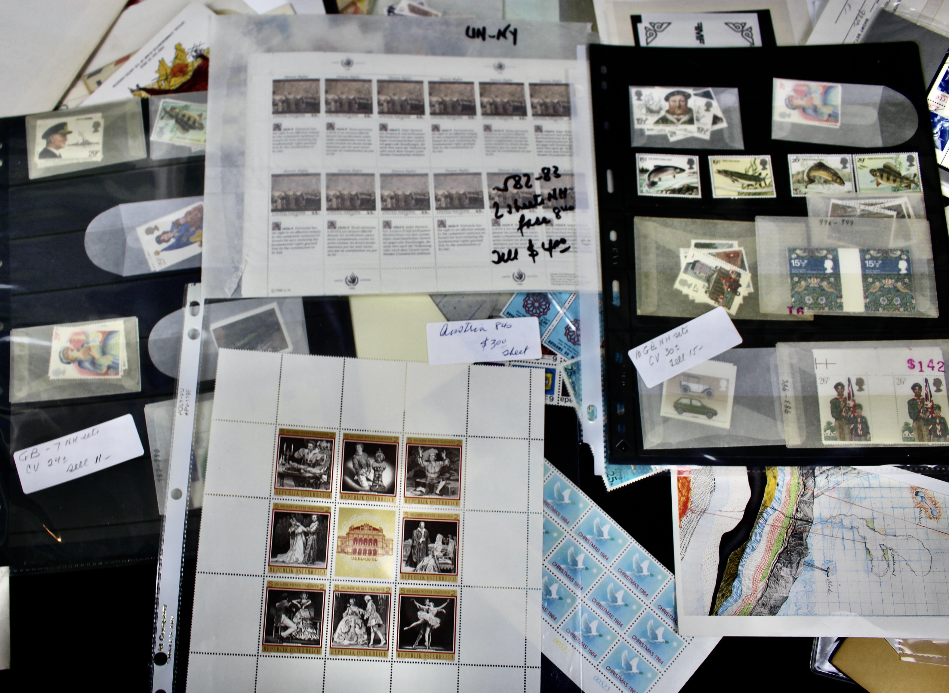 14-Pound Box of Postage Stamps and Stamp Collections