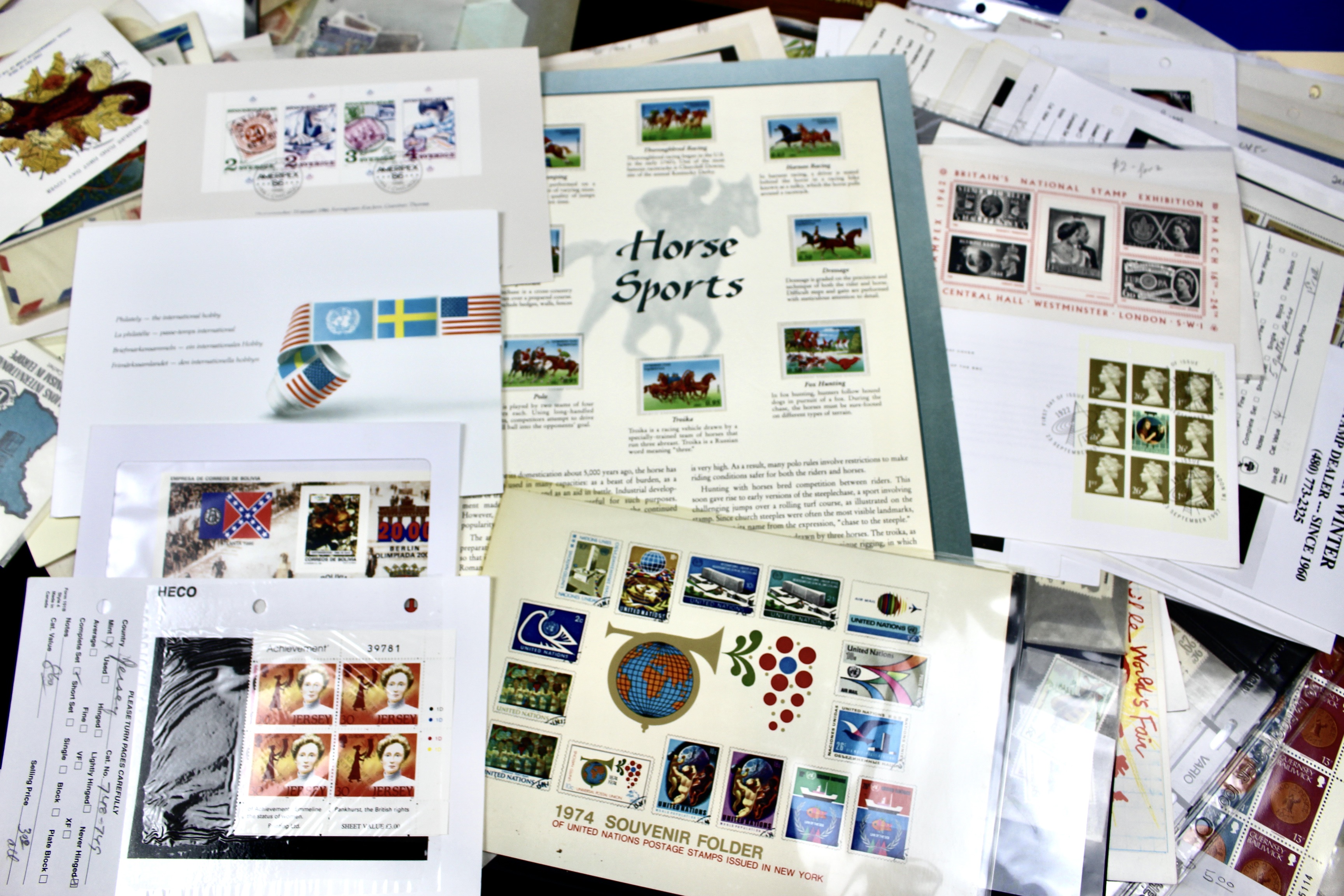 14-Pound Box of Postage Stamps and Stamp Collections