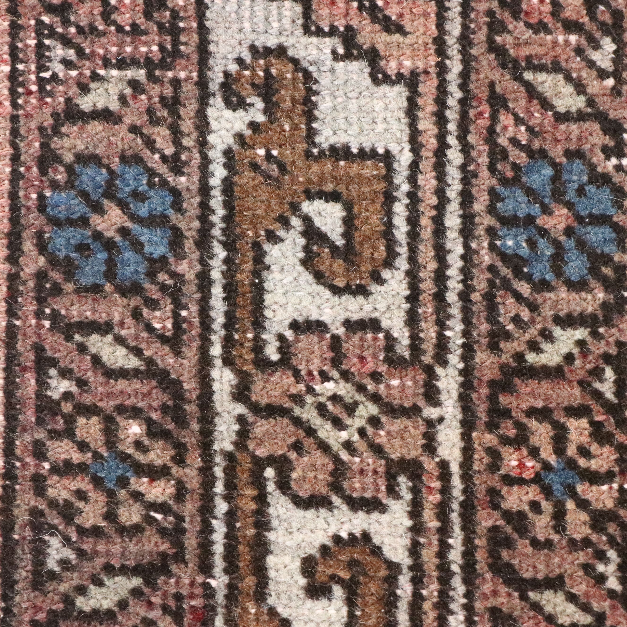 4'8 x 12'10 Hand-Knotted Persian Karaja Long Rug