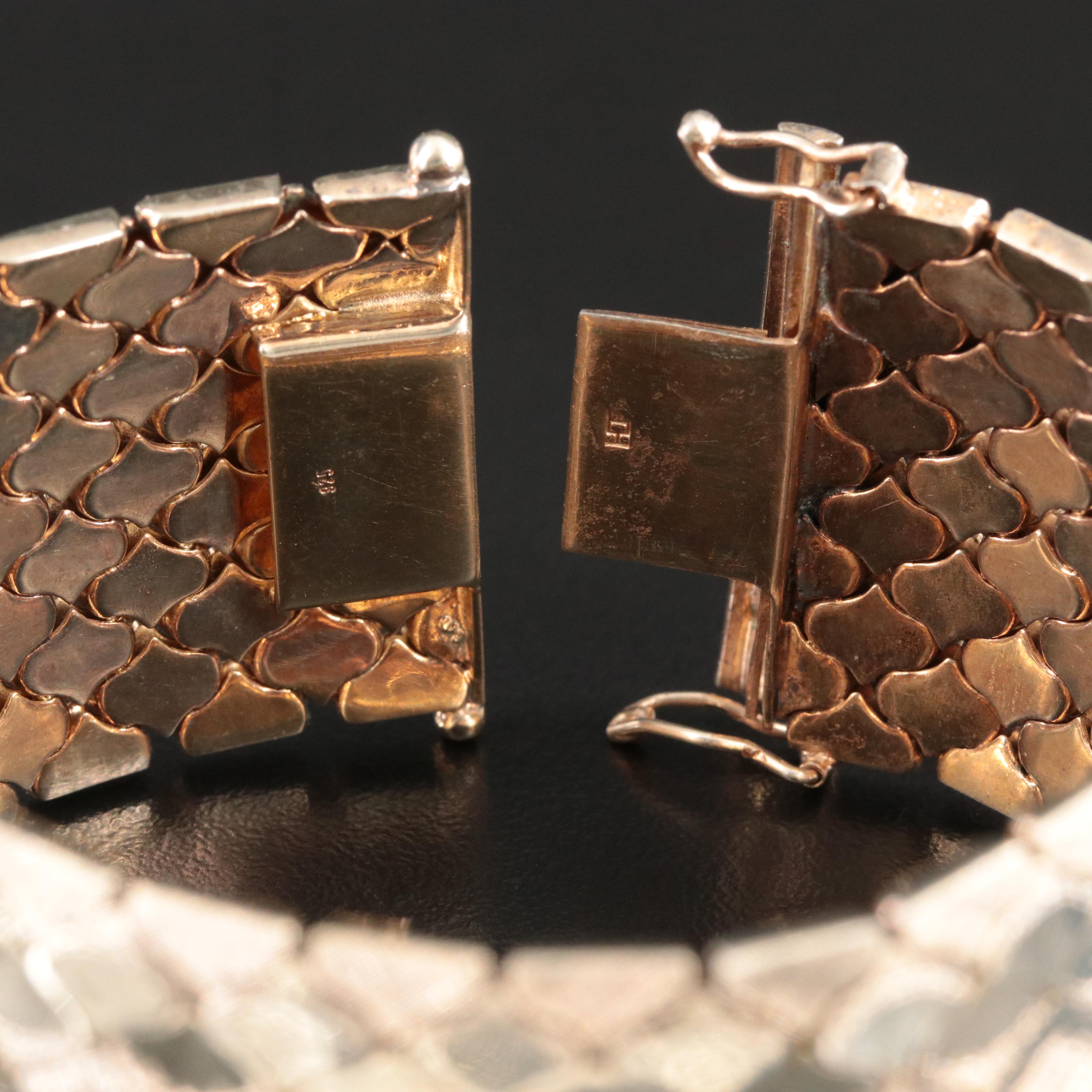 Sterling Arabesque Link Bracelet