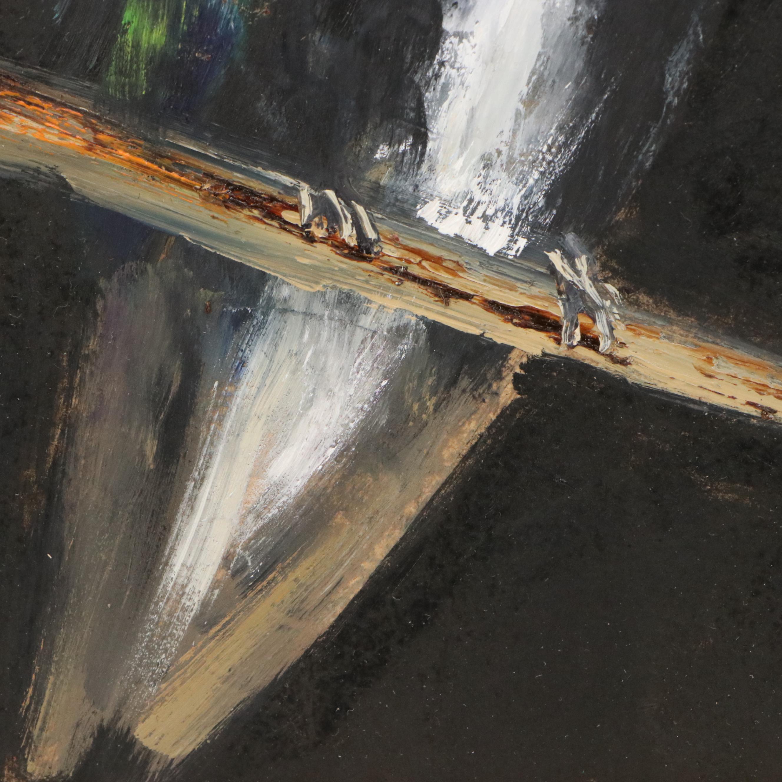 Natalia Demenko Oil Painting of Hummingbird Perched on Branch, Circa 2025