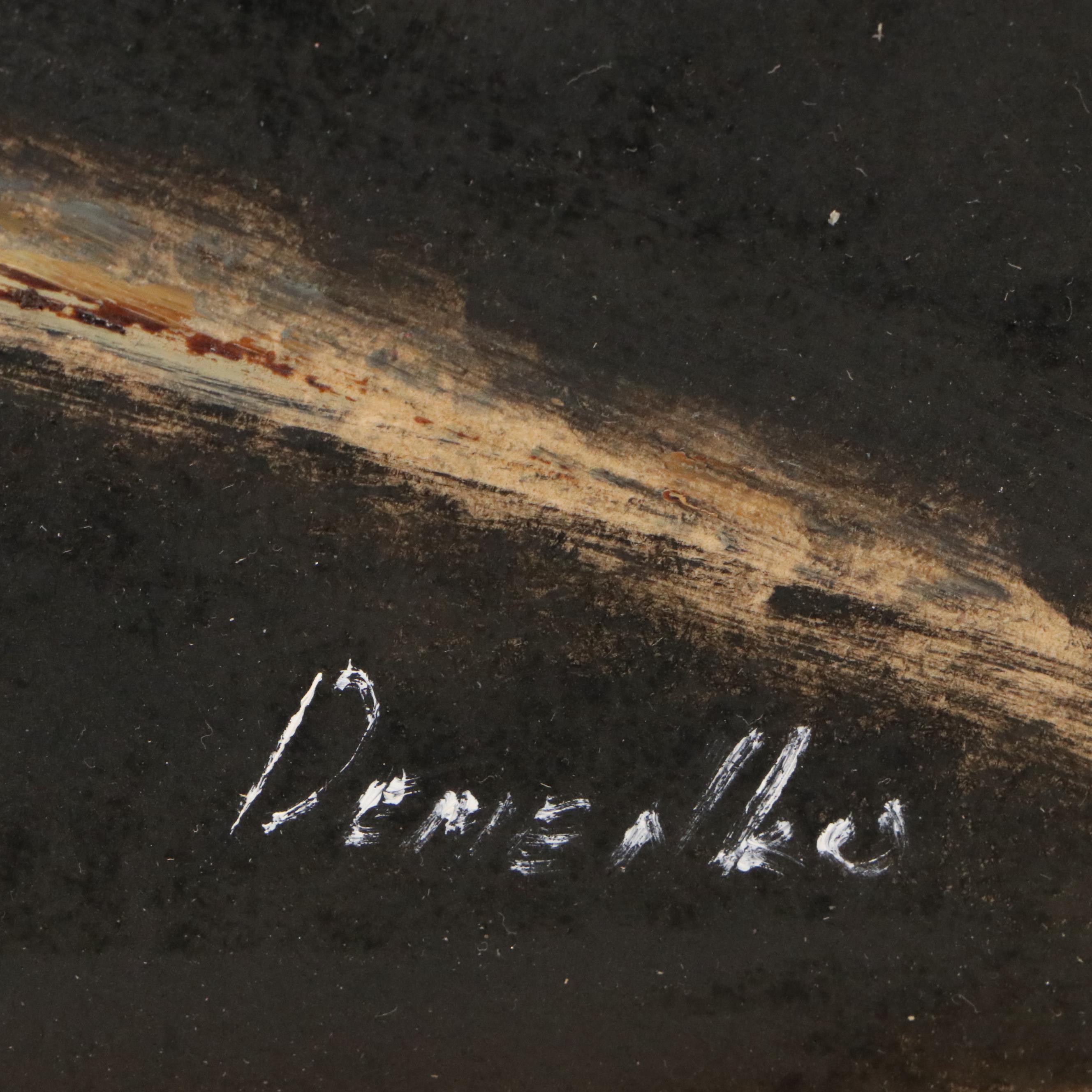 Natalia Demenko Oil Painting of Hummingbird Perched on Branch, Circa 2025