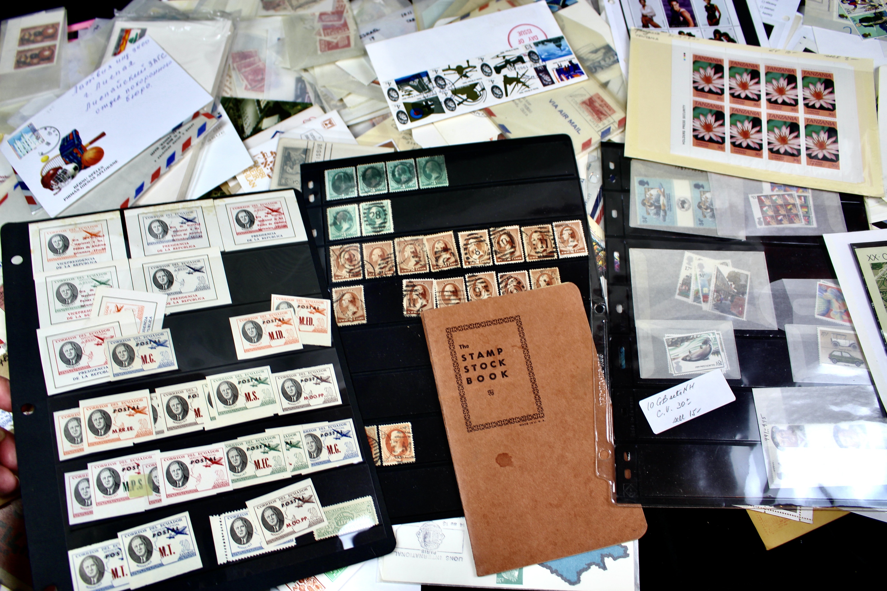 14-Pound Box of Postage Stamps and Stamp Collections