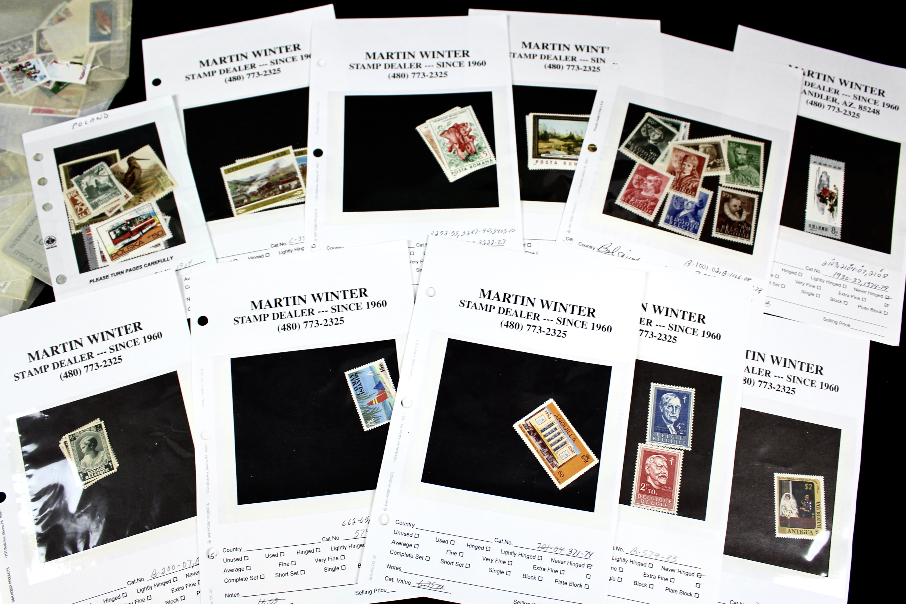 14-Pound Box of Postage Stamps and Stamp Collections