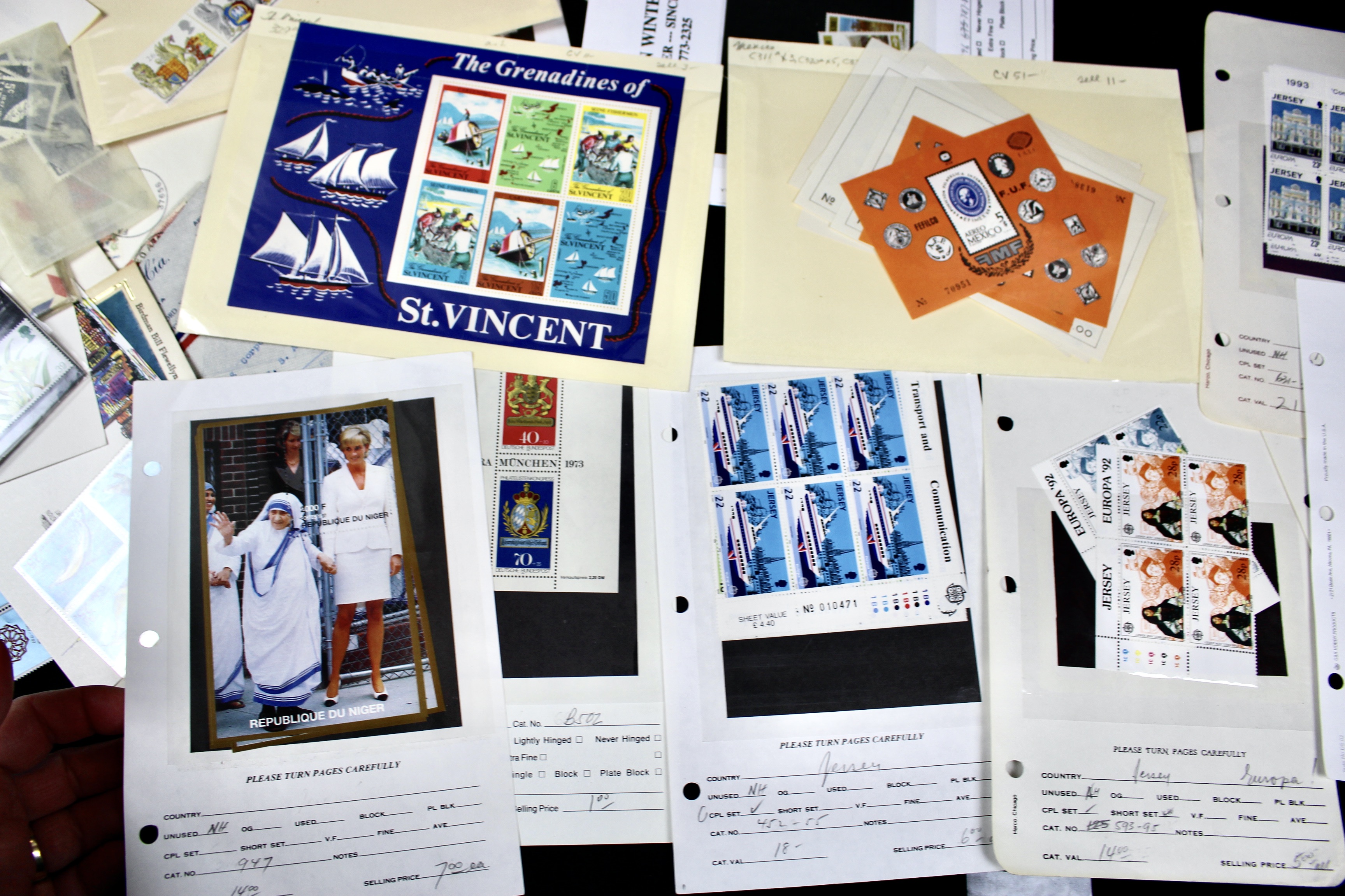 14-Pound Box of Postage Stamps and Stamp Collections