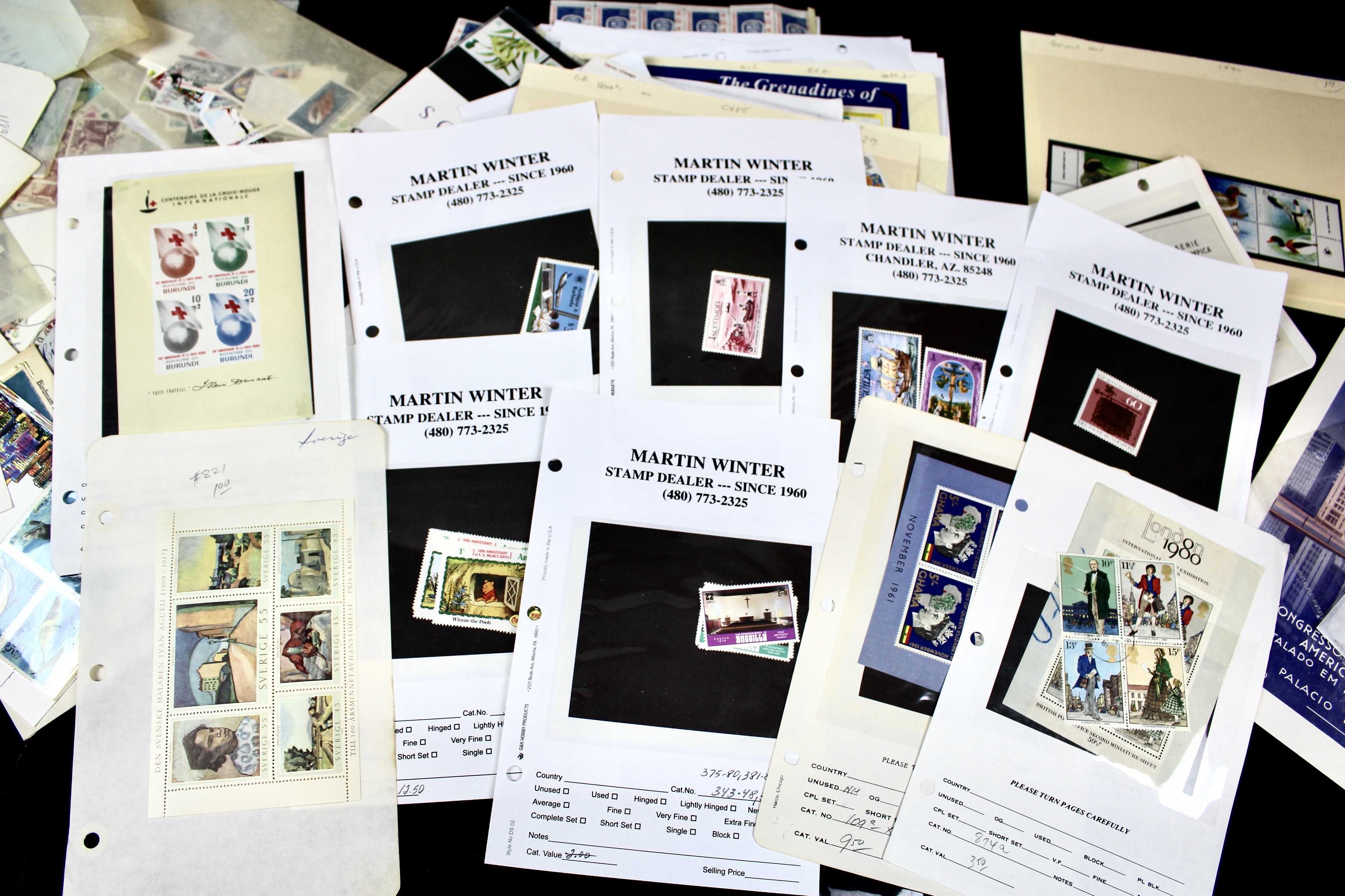 14-Pound Box of Postage Stamps and Stamp Collections