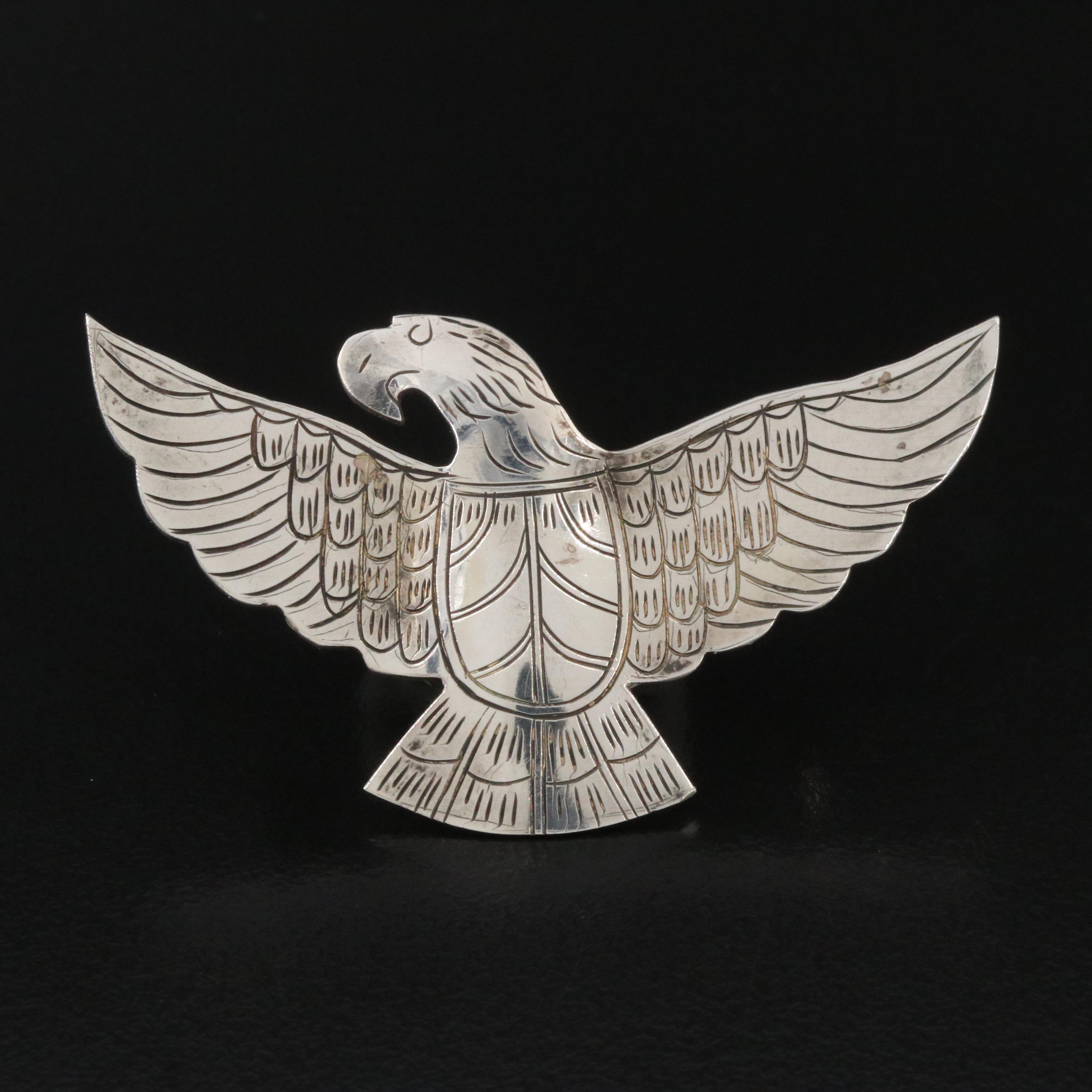 Sterling Eagle Pin