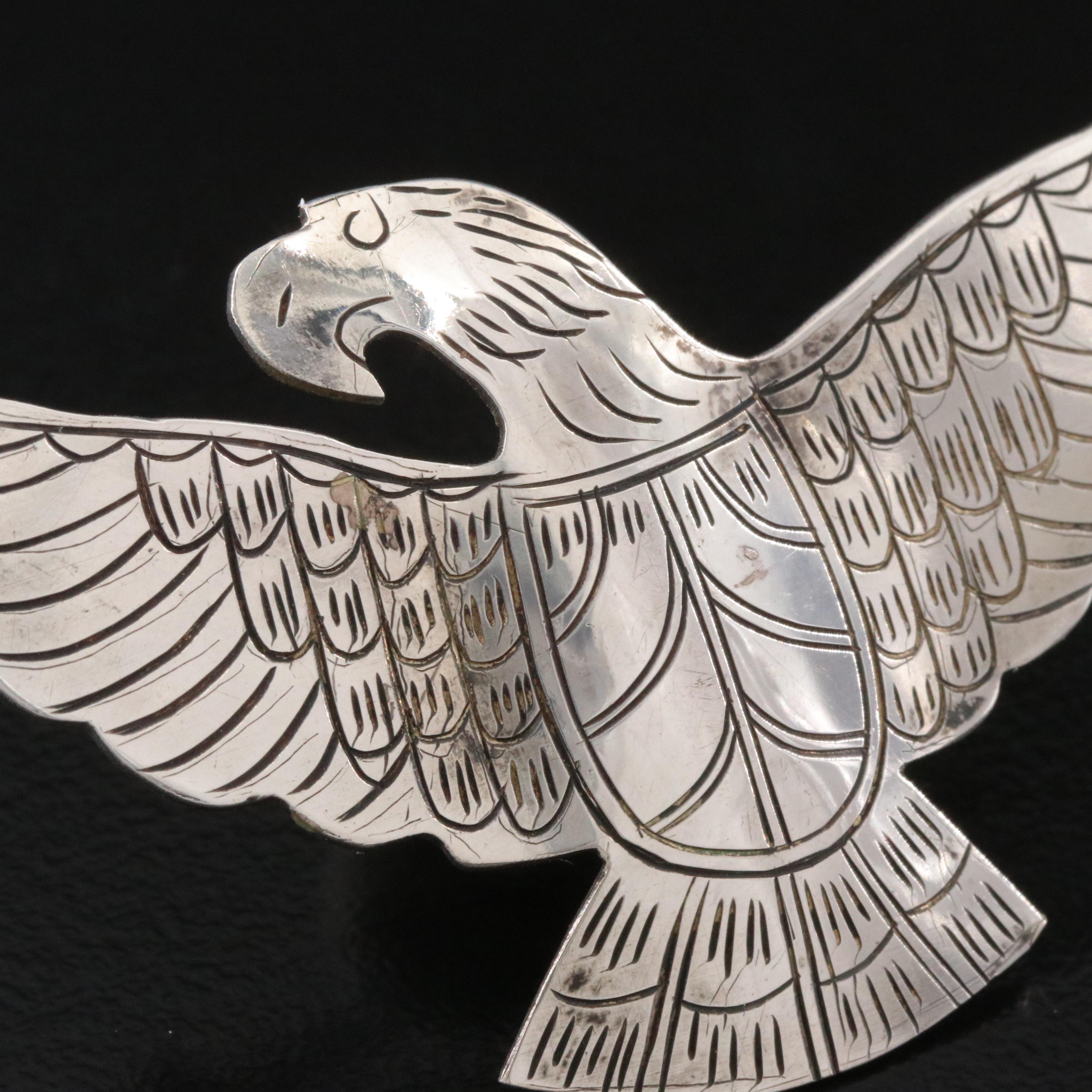 Sterling Eagle Pin