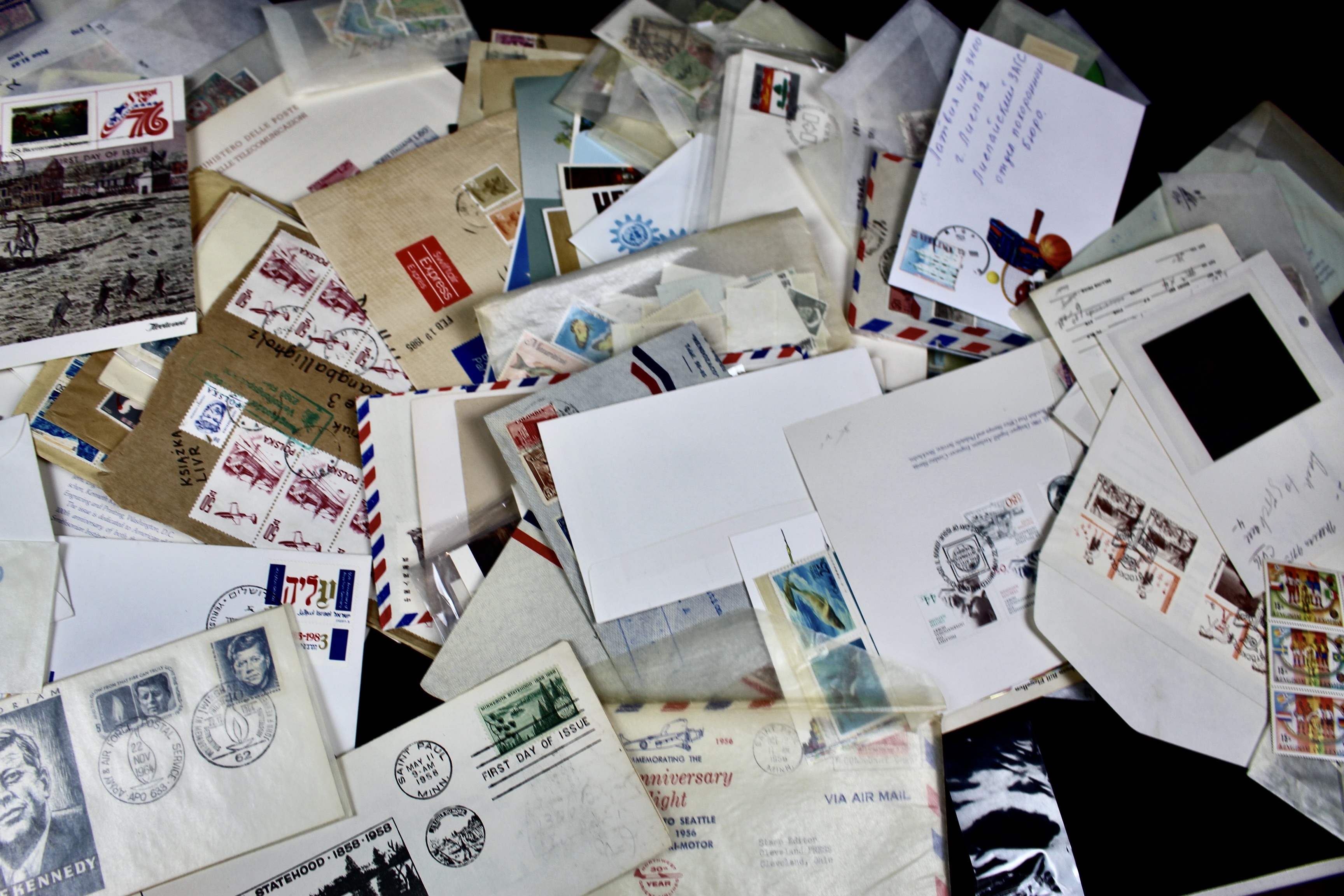 14-Pound Box of Postage Stamps and Stamp Collections