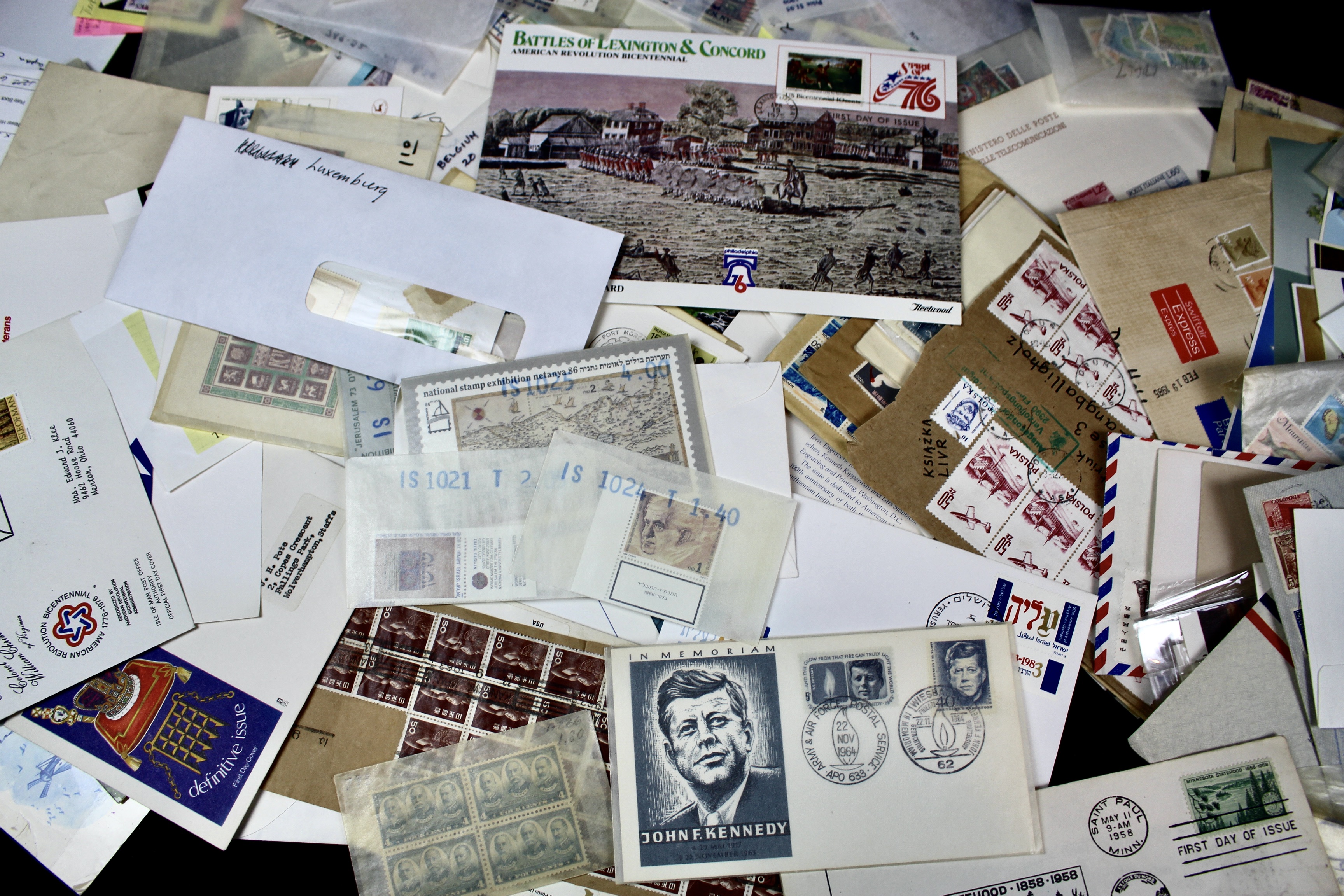 14-Pound Box of Postage Stamps and Stamp Collections