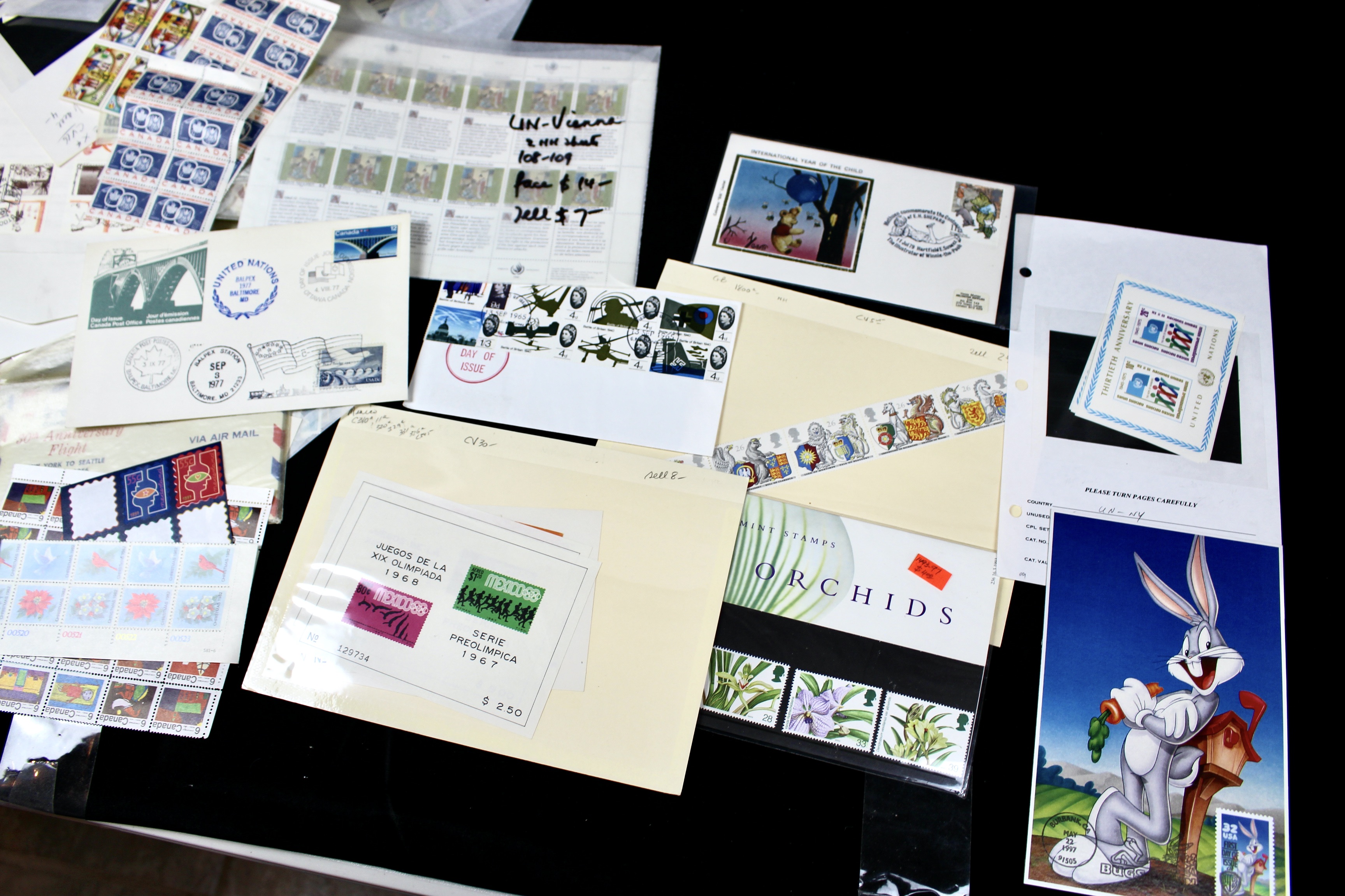 14-Pound Box of Postage Stamps and Stamp Collections