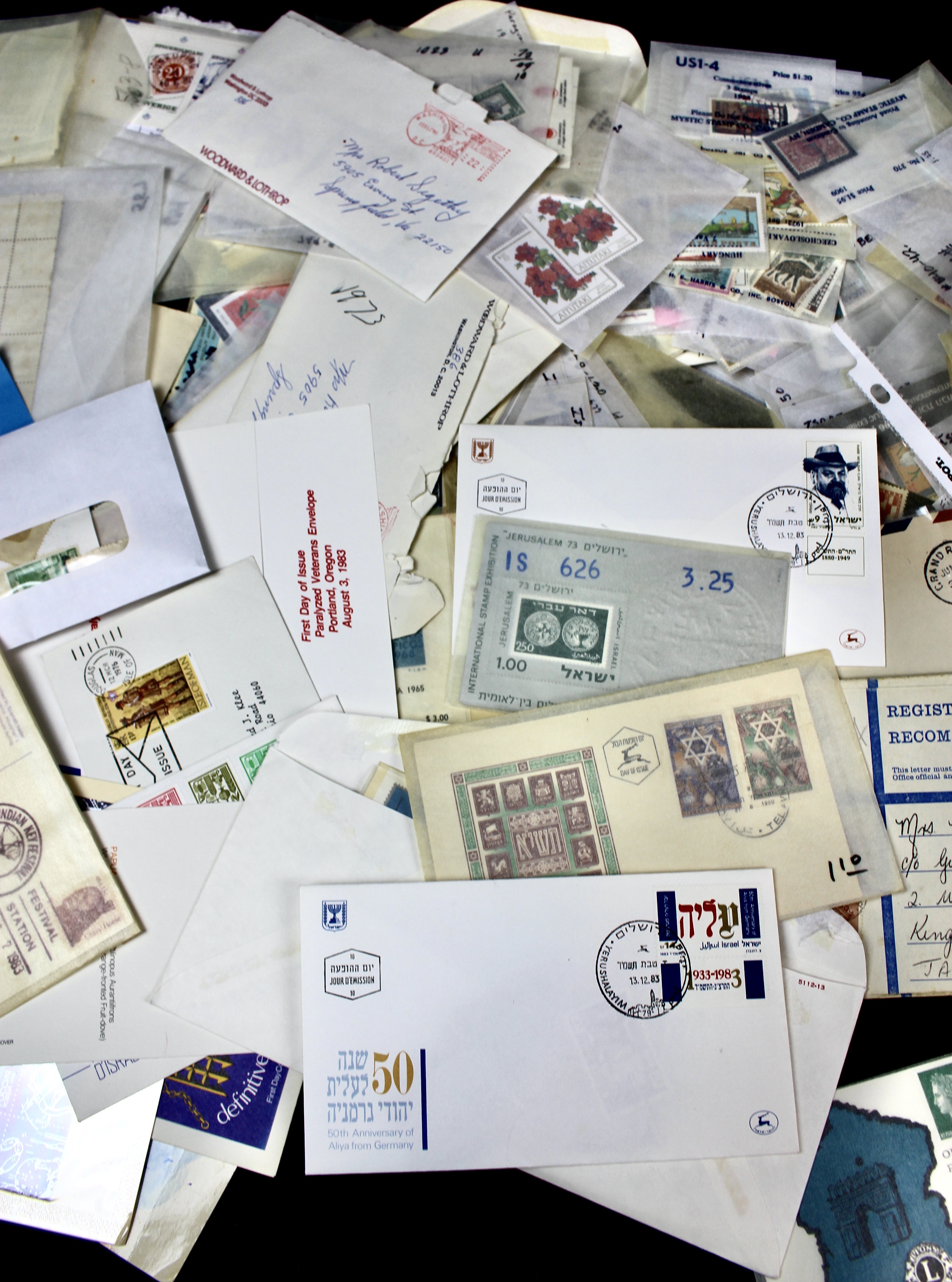 14-Pound Box of Postage Stamps and Stamp Collections