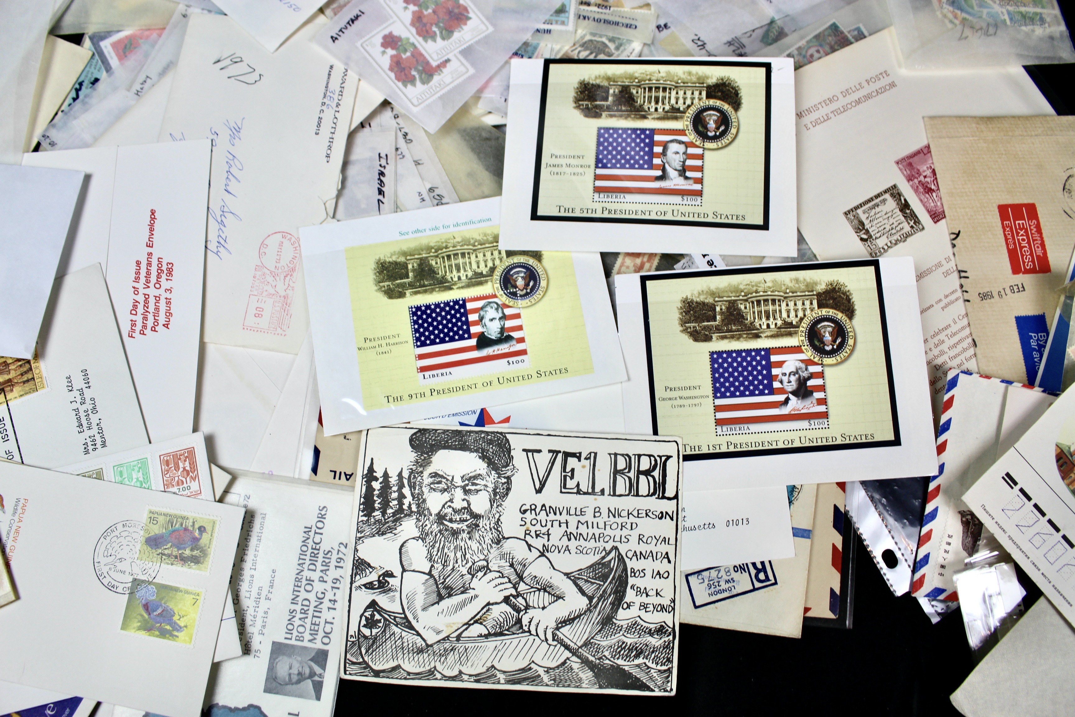 14-Pound Box of Postage Stamps and Stamp Collections