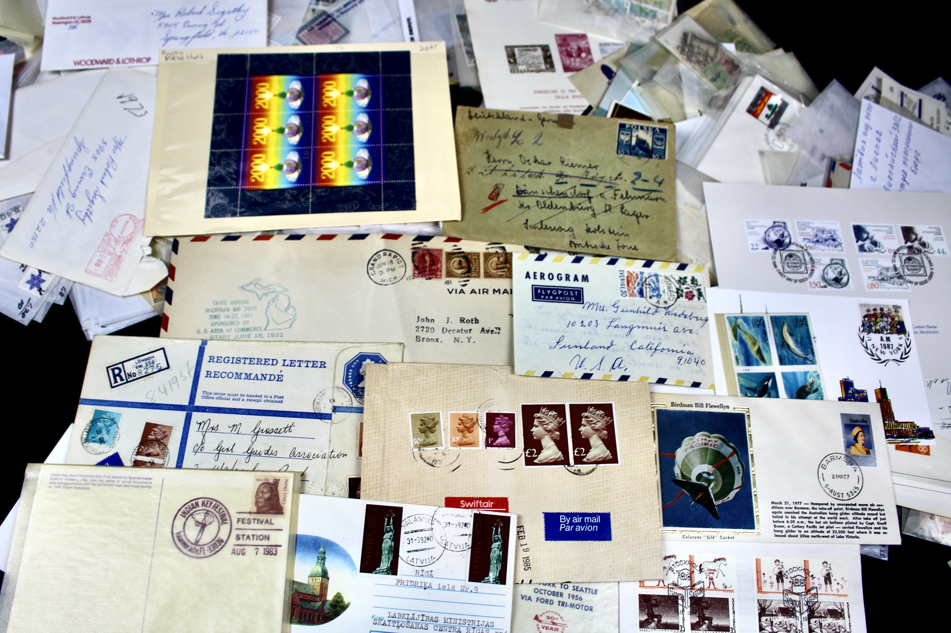 14-Pound Box of Postage Stamps and Stamp Collections