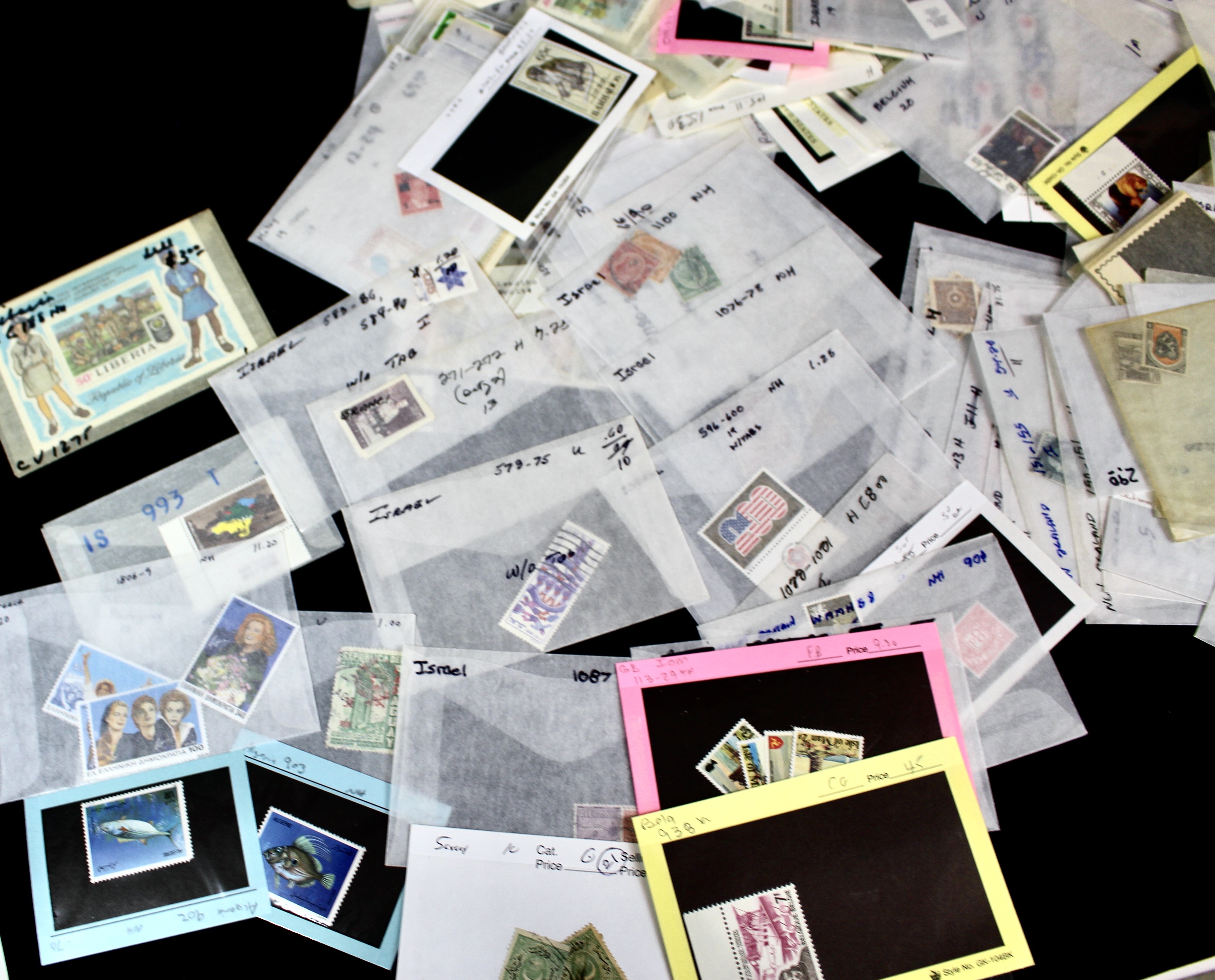 14-Pound Box of Postage Stamps and Stamp Collections