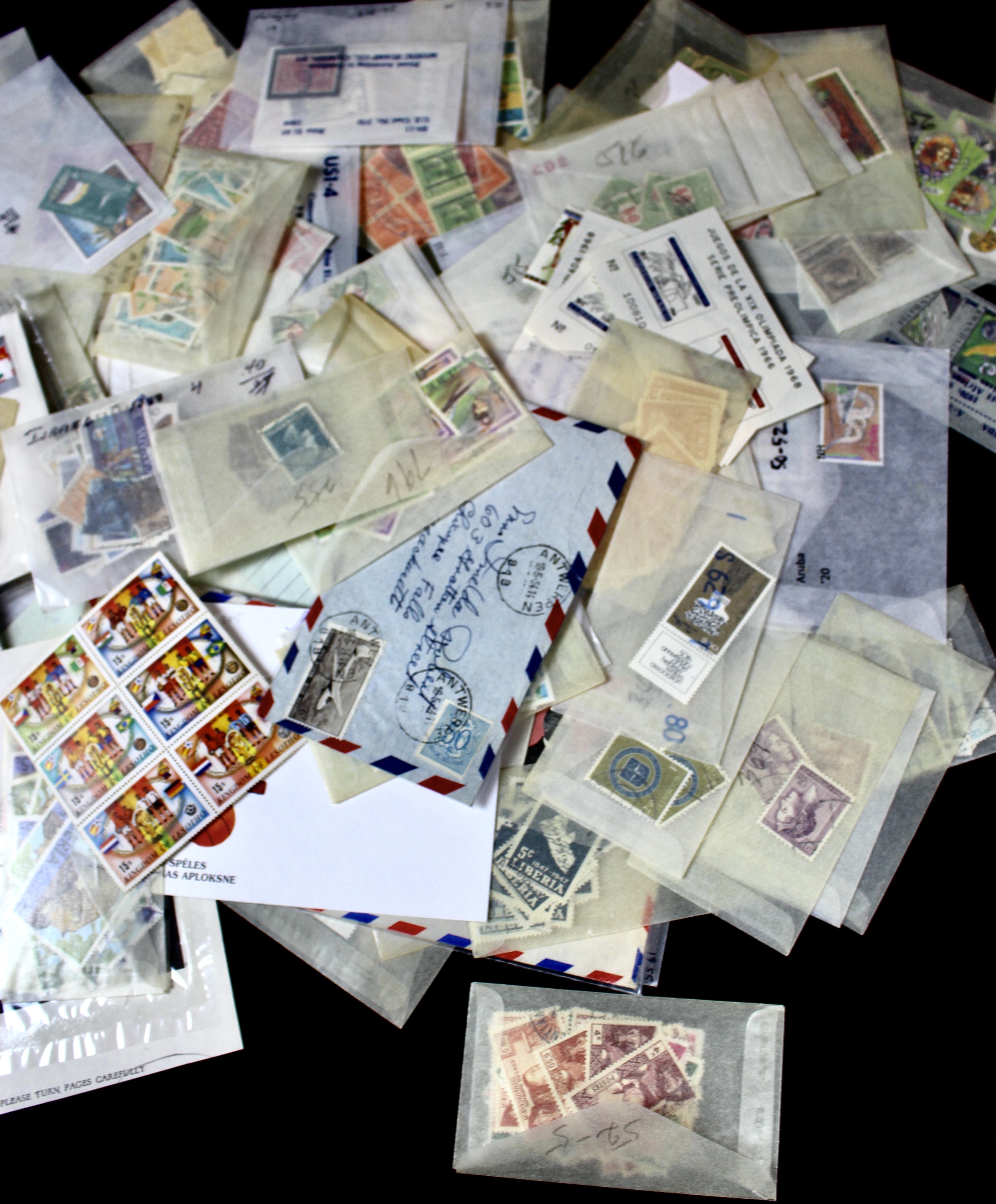 14-Pound Box of Postage Stamps and Stamp Collections