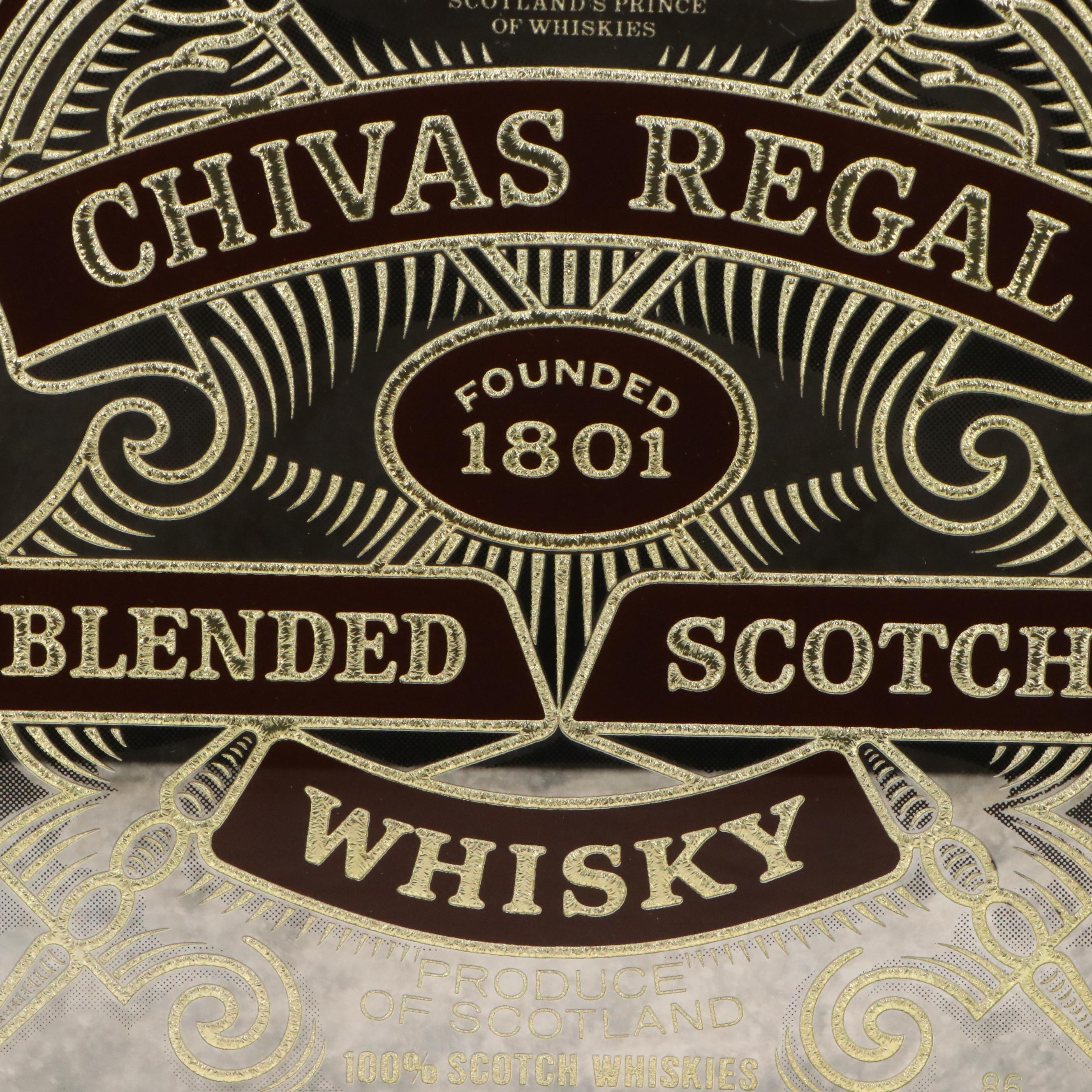 Chivas Regal Scotch Whisky Mirrored Bar Sign