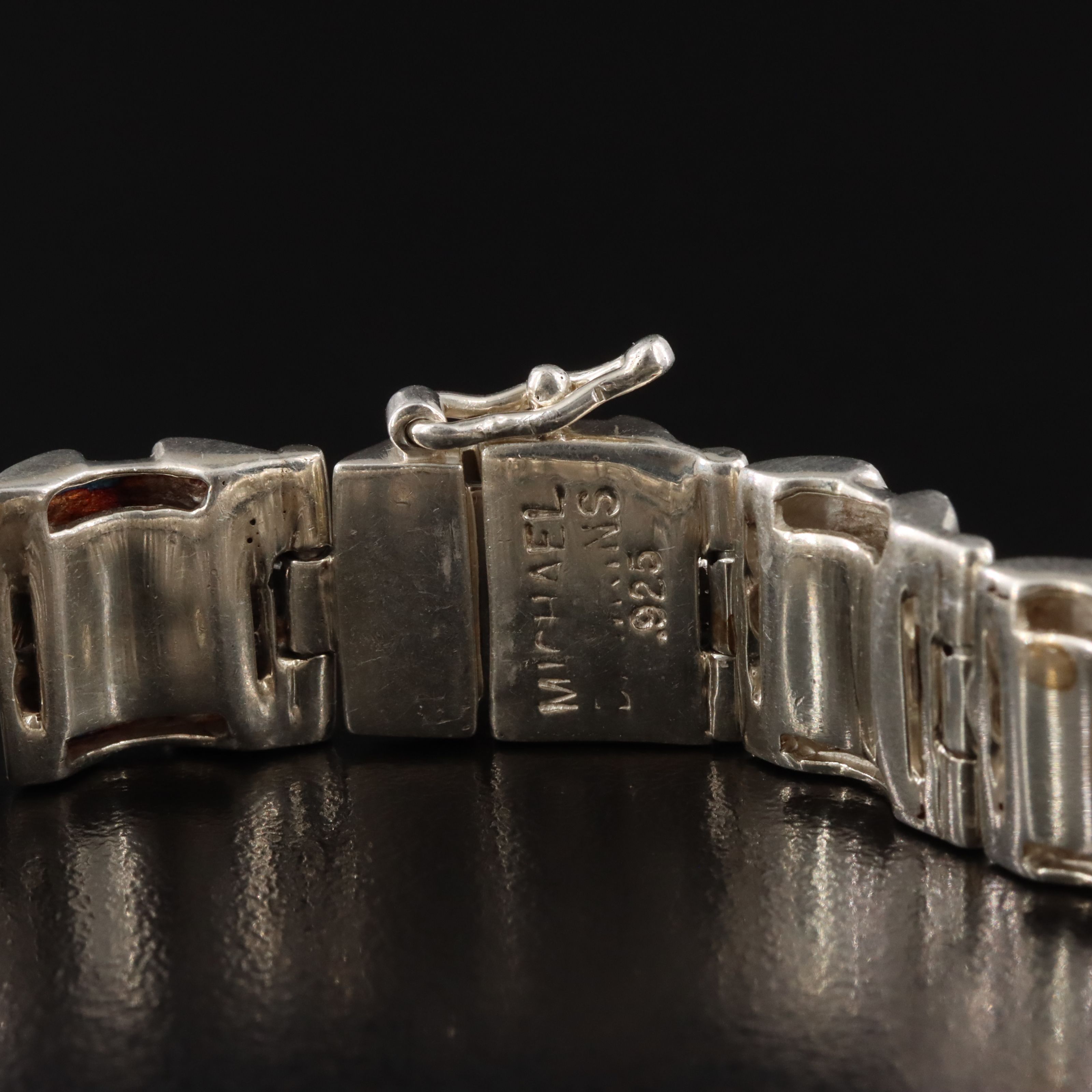 Michael Dawkins Sterling Panel Link Bracelet
