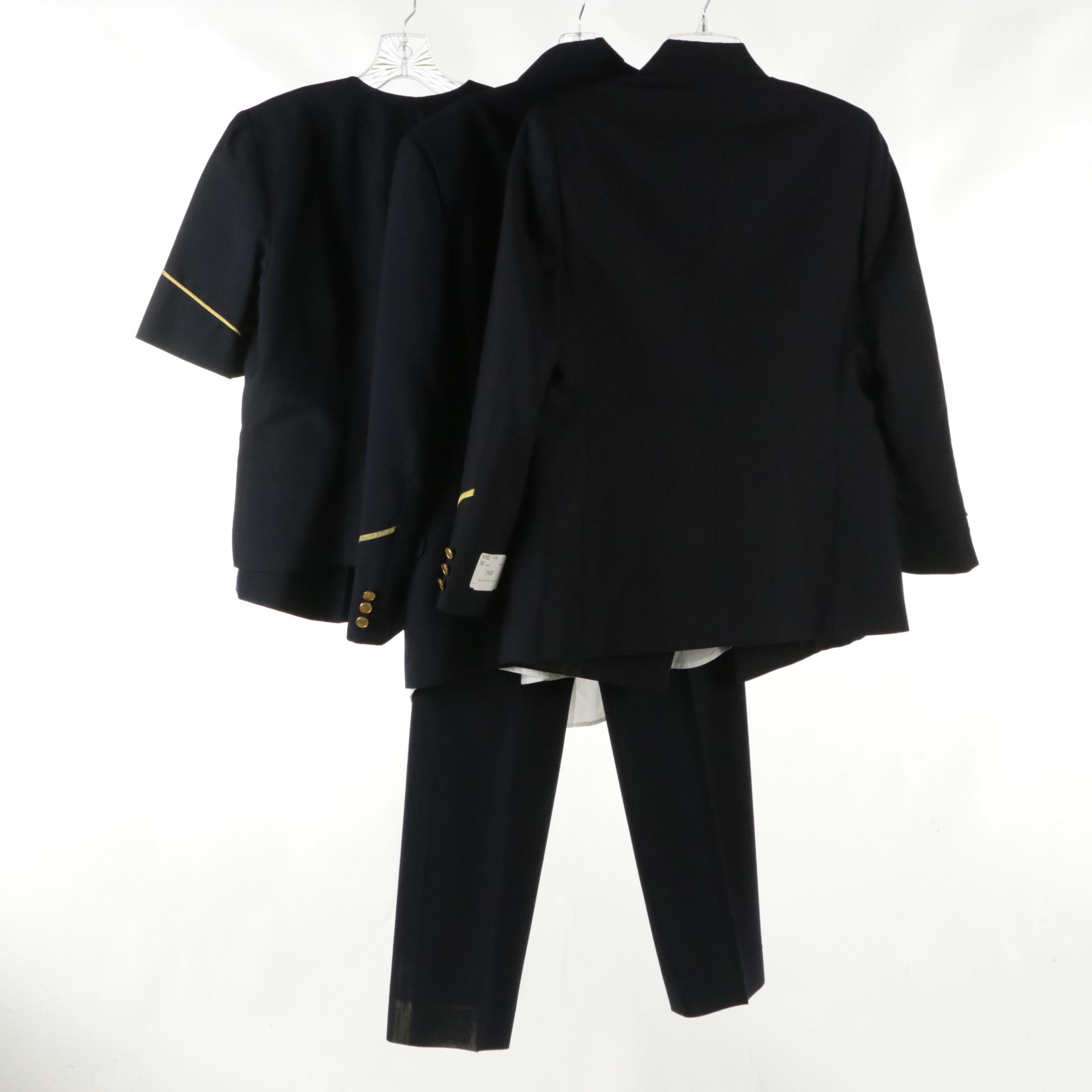 All Bilt Wool Blend Pantsuit, Other Blazer, Shorts, & Cotton Button-Up Top