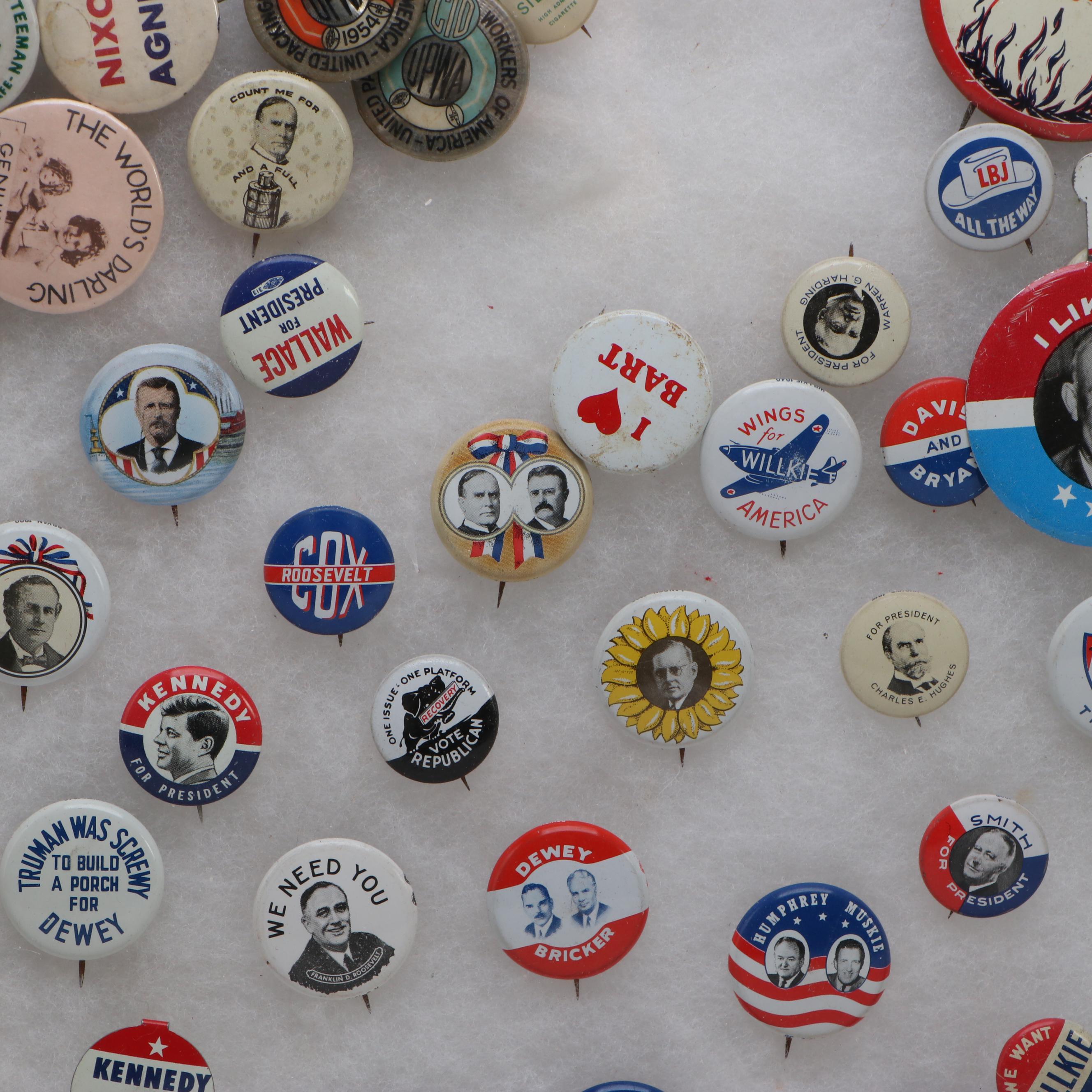 Dwight D. Eisenhower, John F. Kennedy and More Political Pinbacks