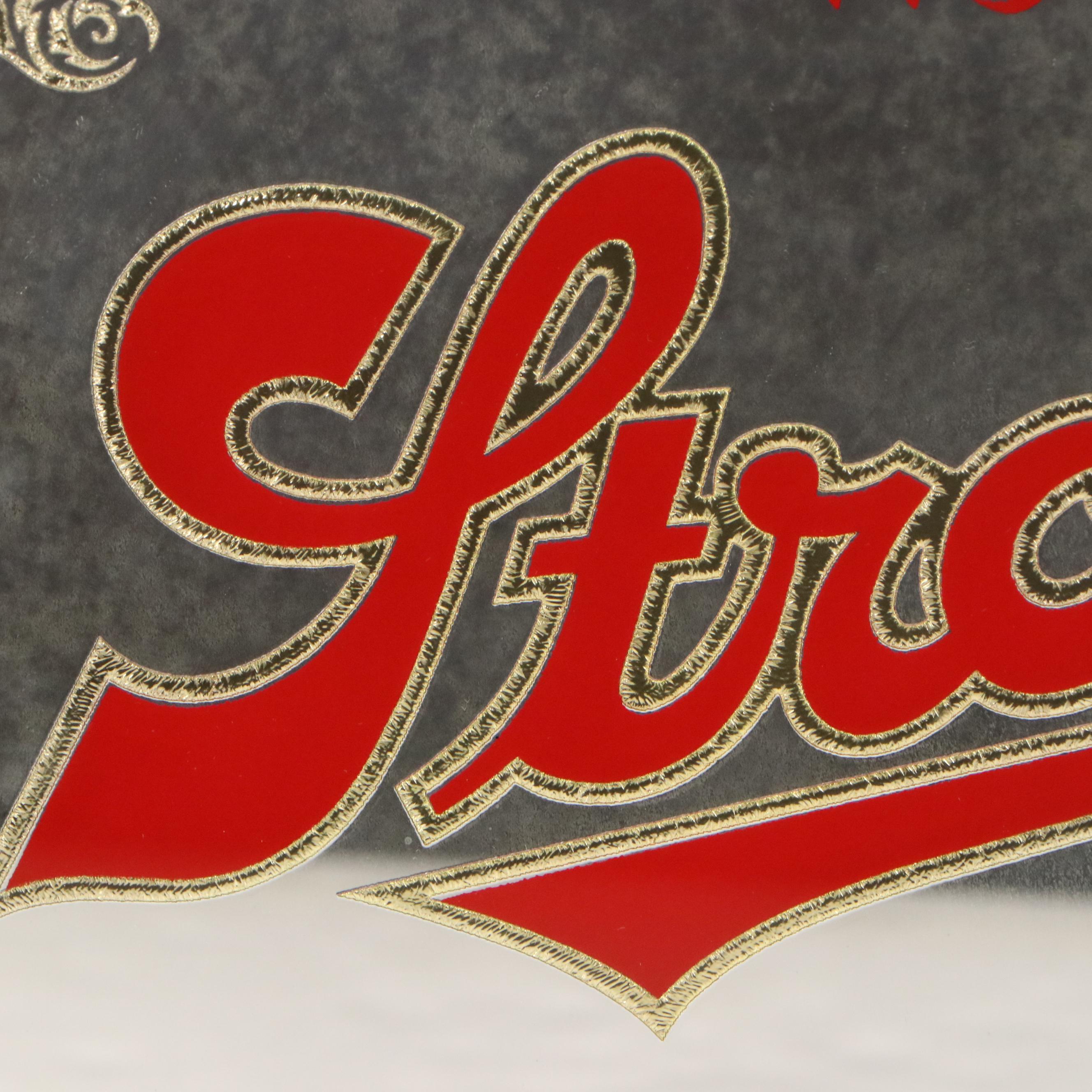 Stroh's Beer Mirrored Bar Sign