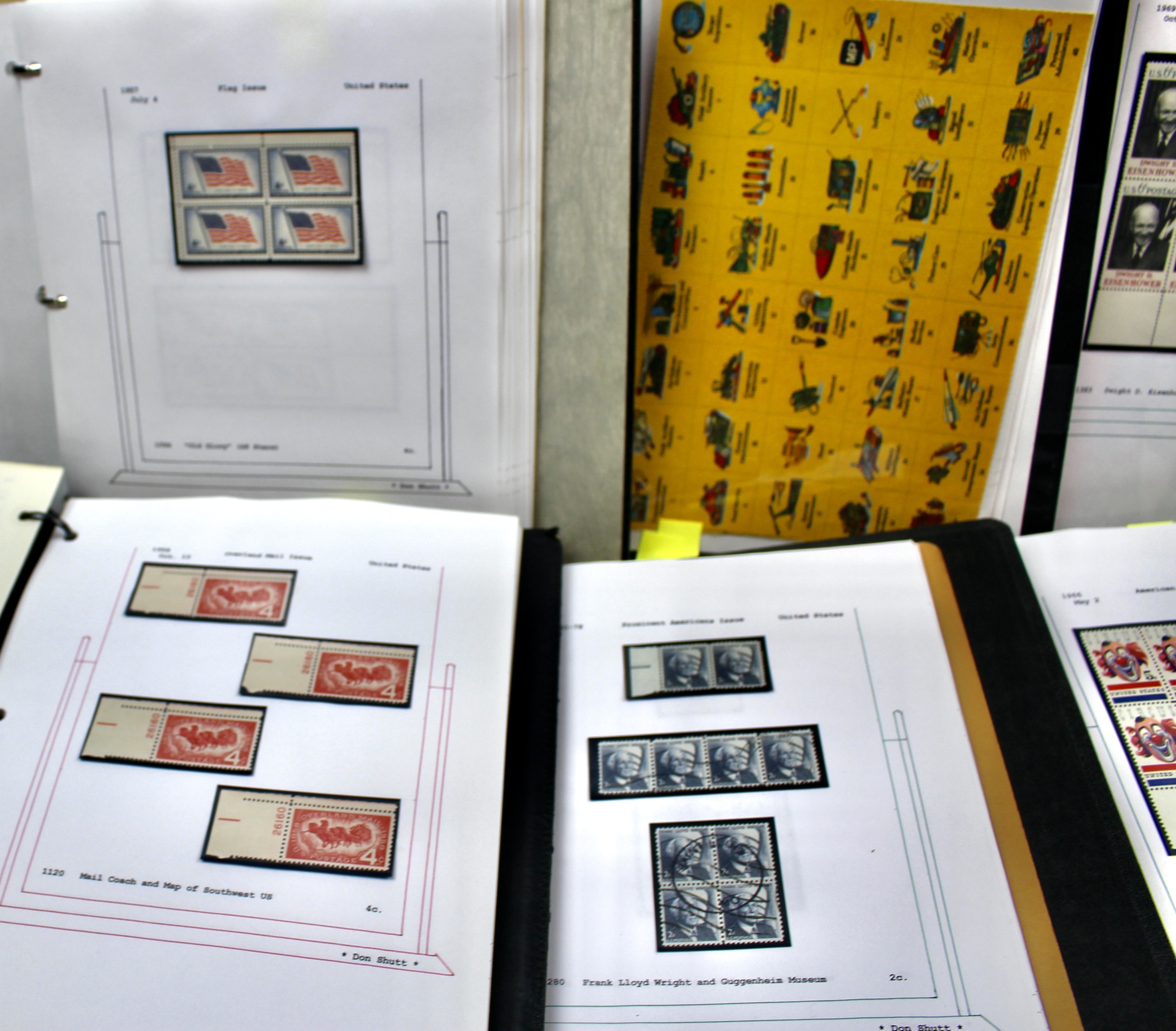 Sixteen Hand-Made Albums of Postage Stamp Collections