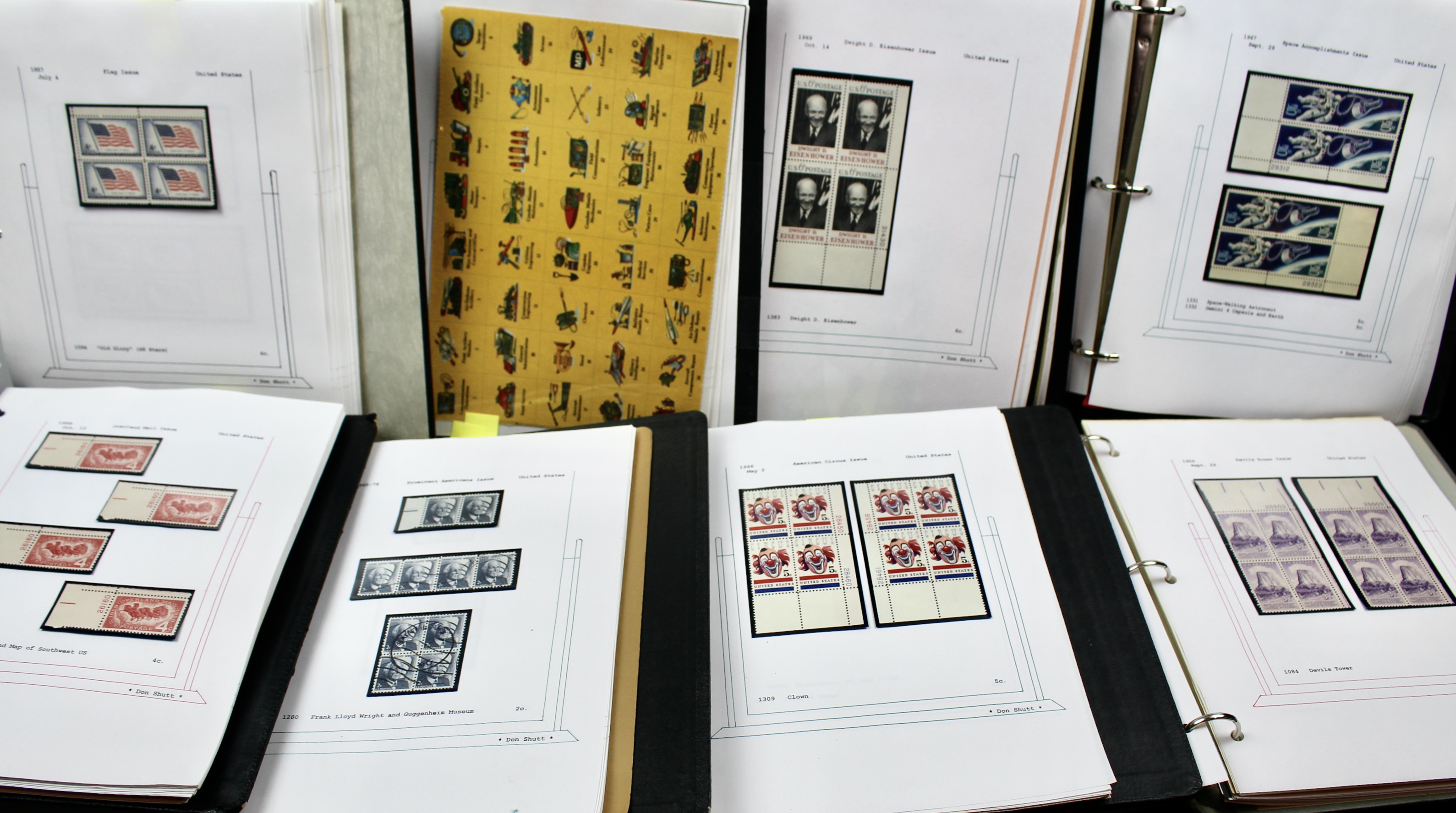 Sixteen Hand-Made Albums of Postage Stamp Collections