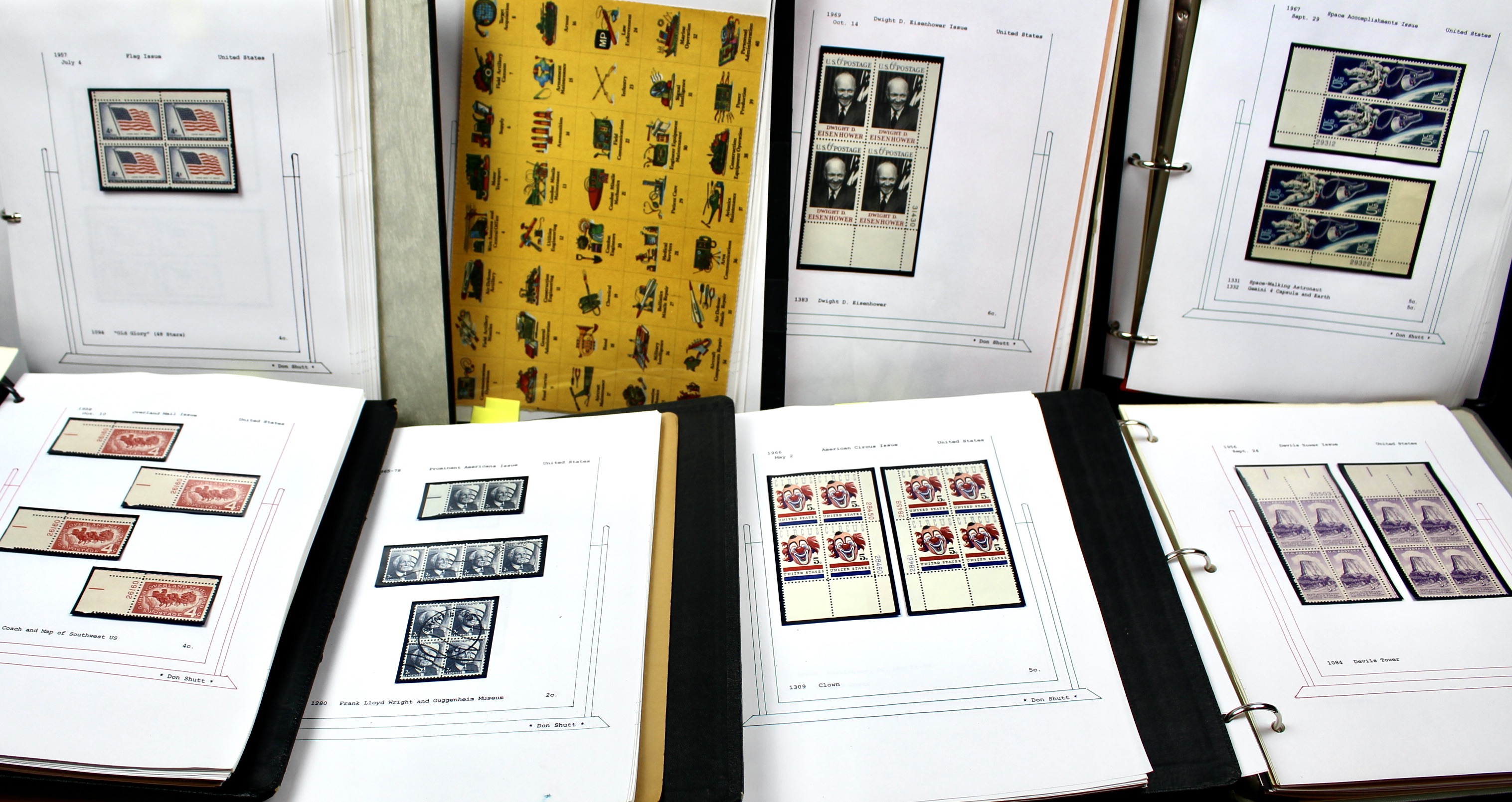 Sixteen Hand-Made Albums of Postage Stamp Collections