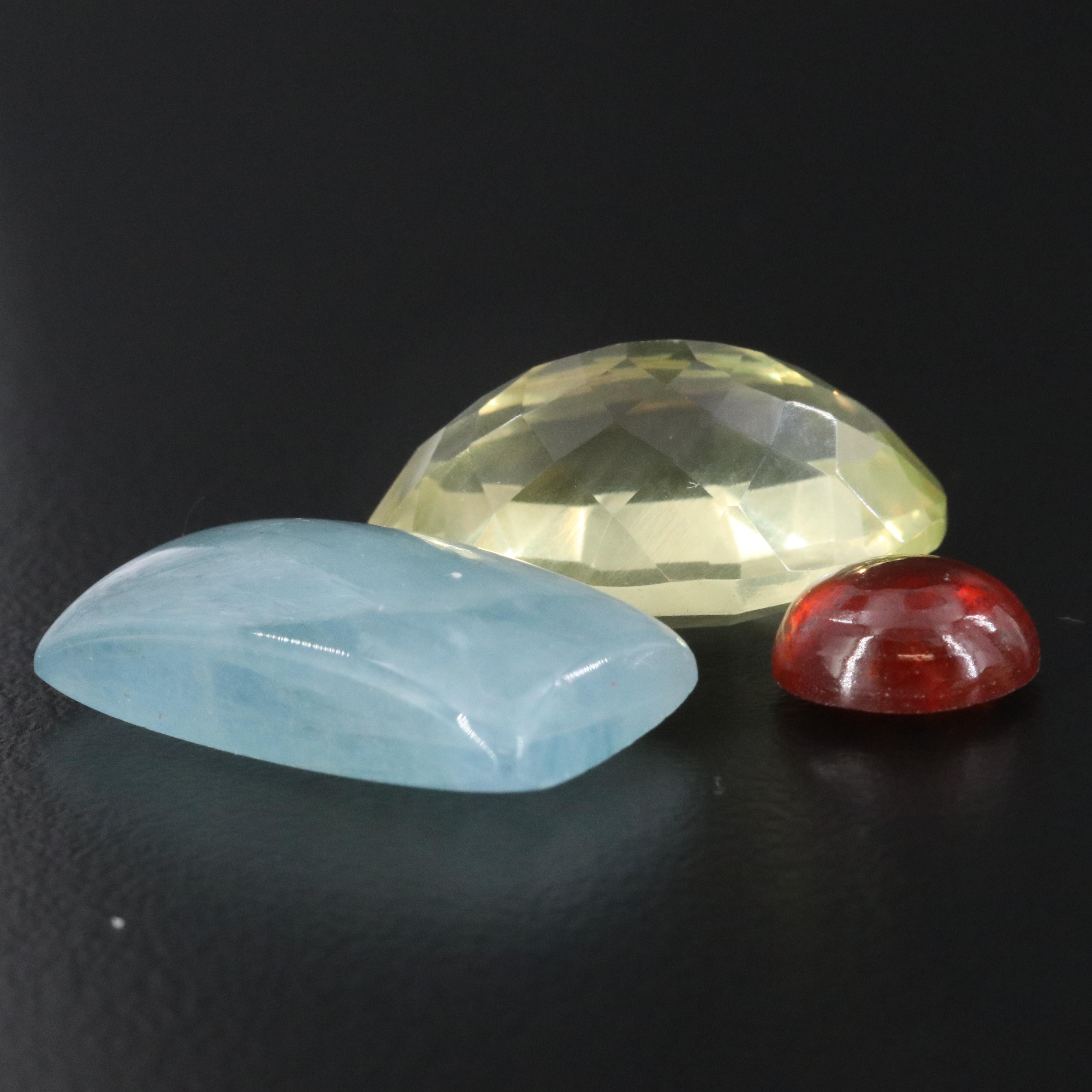 Loose 184.85 CTW Gemstone Collection Featuring Opal, Citrine and Amethyst