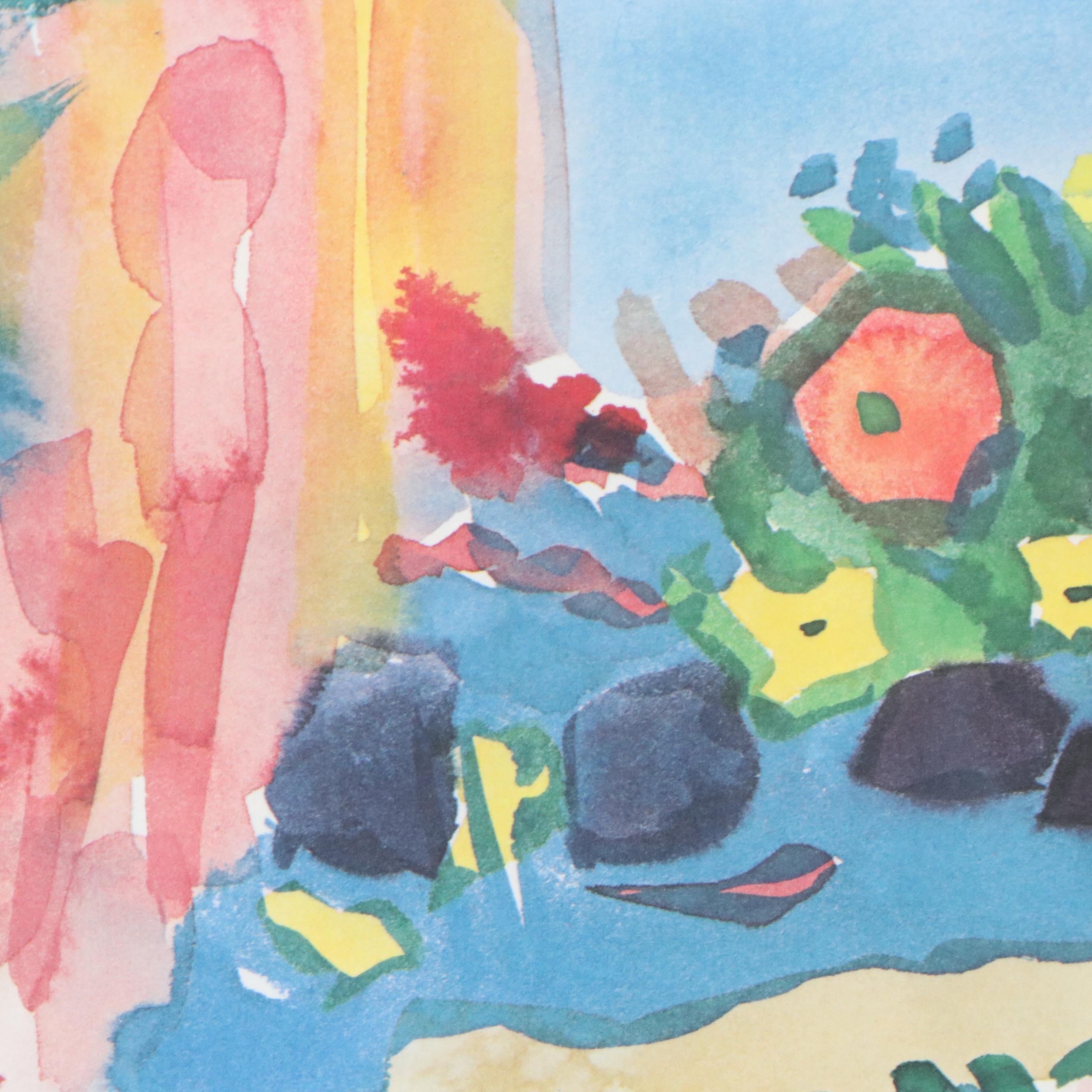 After Mike Smith Offset Lithograph "Burning Bush"