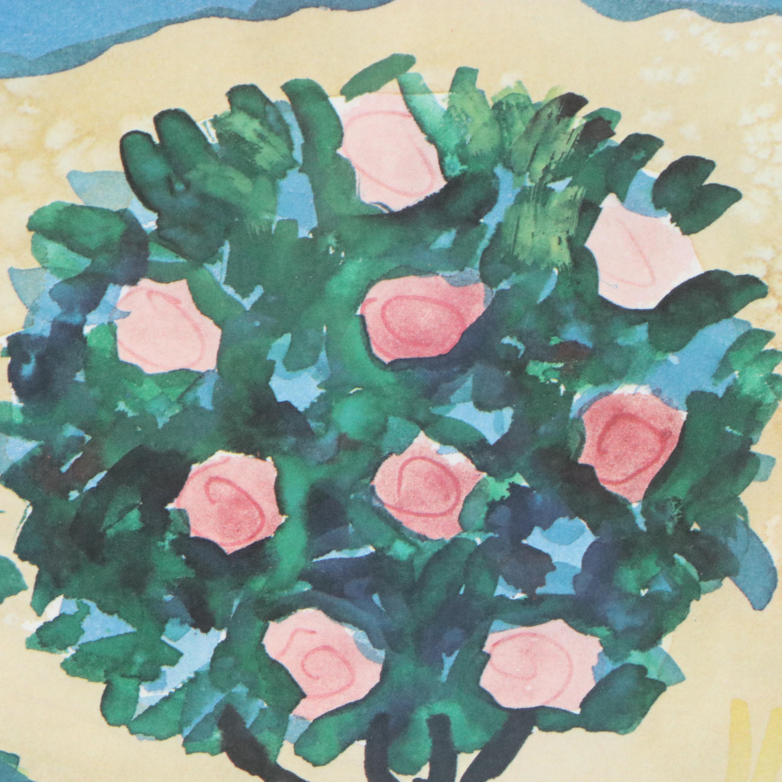 After Mike Smith Offset Lithograph "Burning Bush"