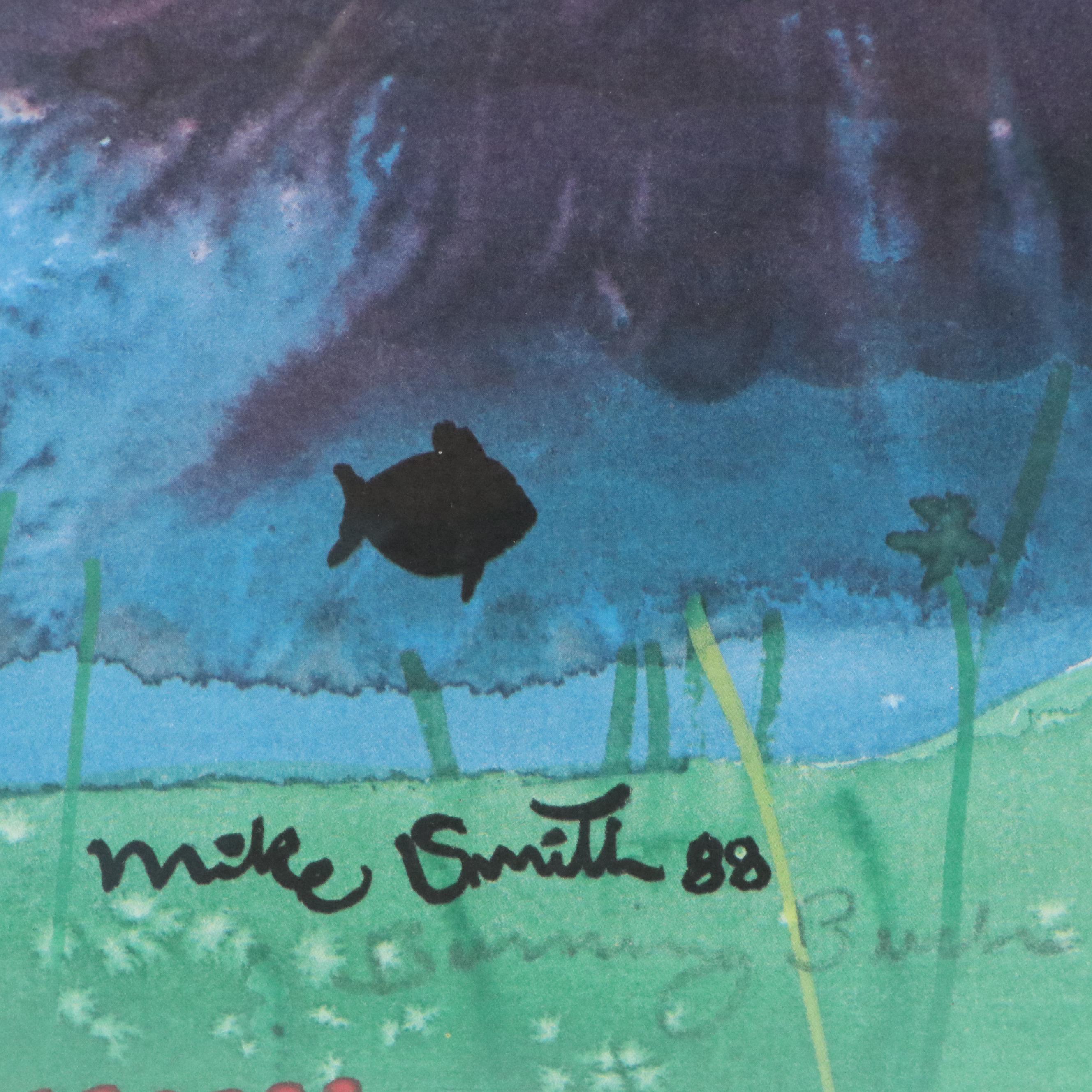 After Mike Smith Offset Lithograph "Burning Bush"