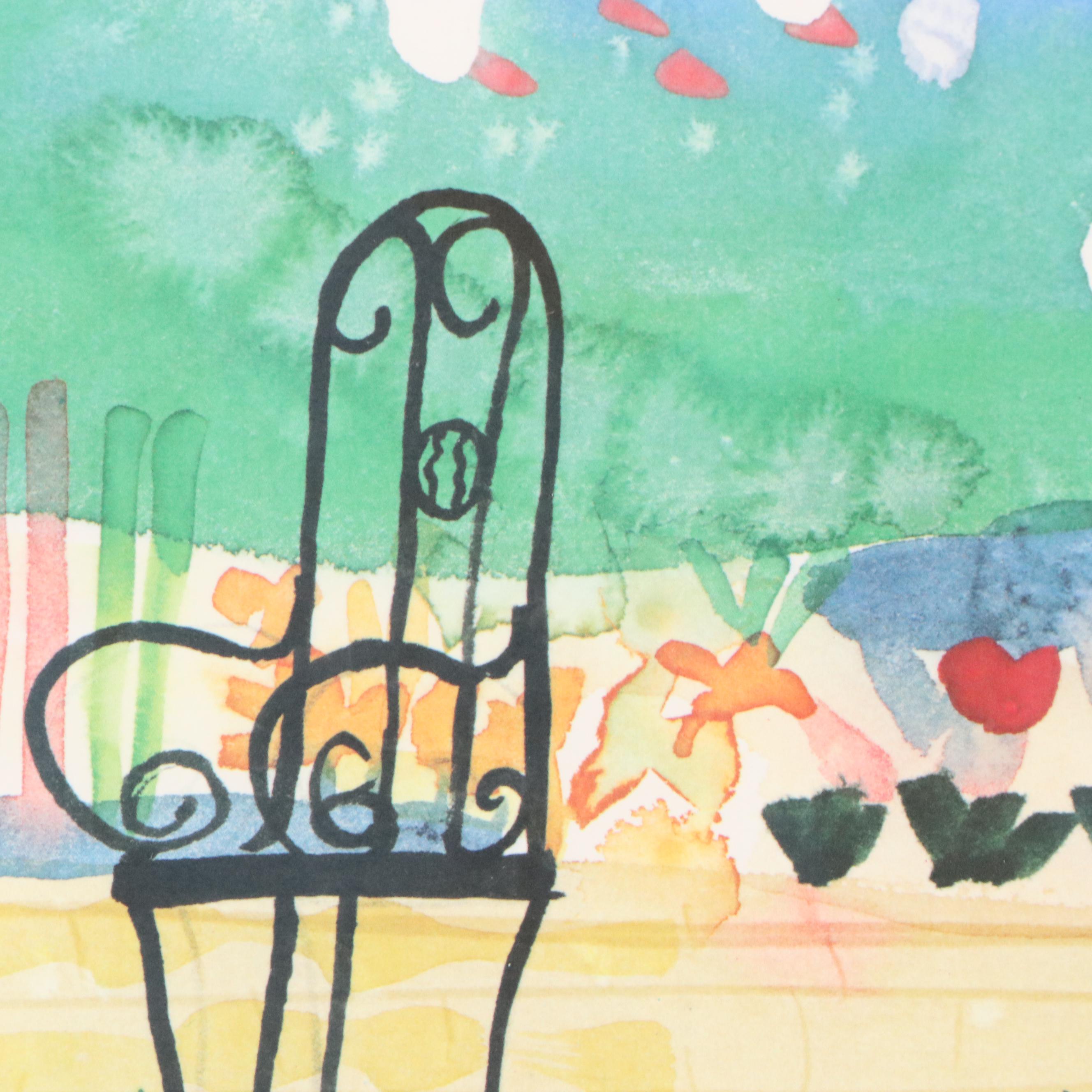 After Mike Smith Offset Lithograph "Tree Becoming Clouds"