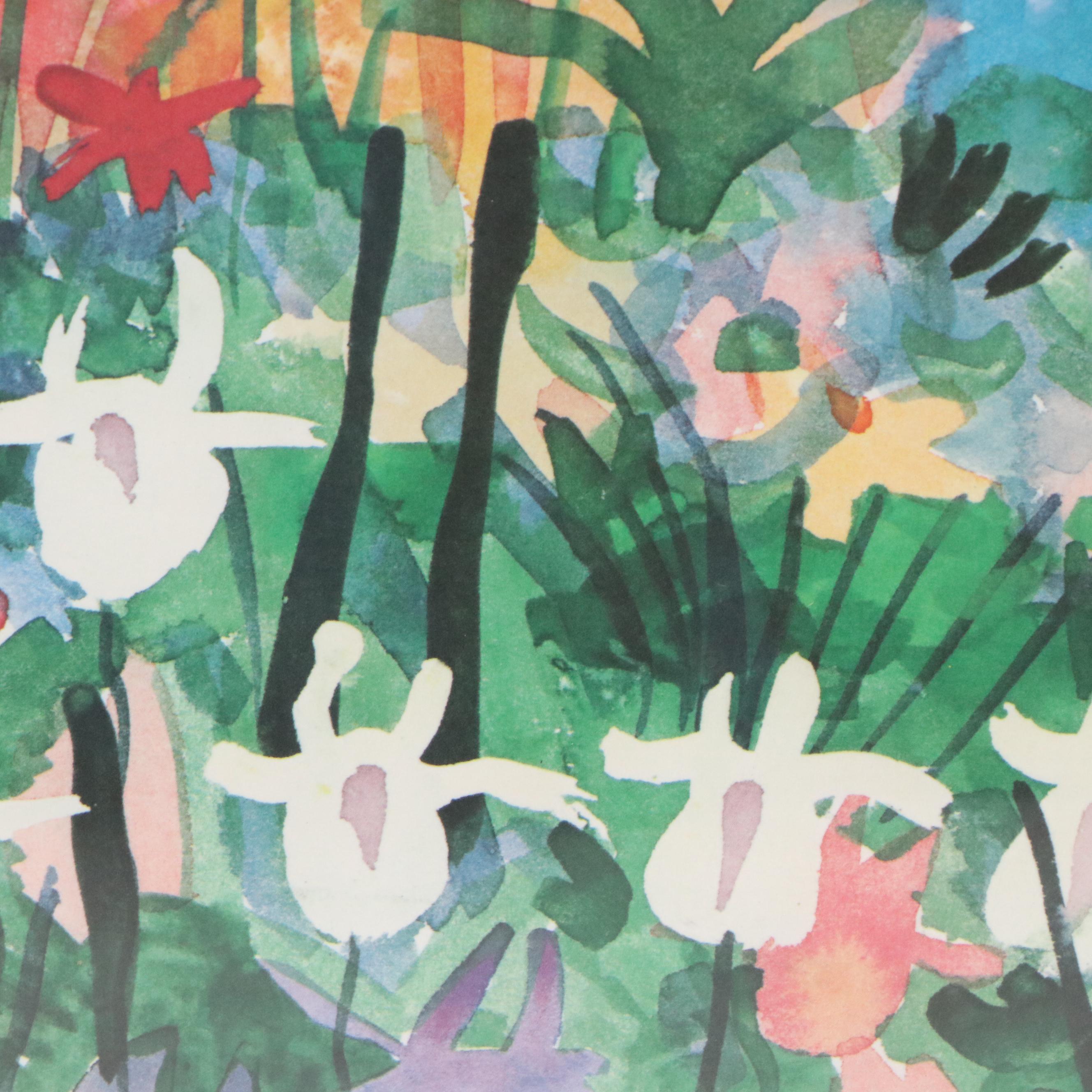 After Mike Smith Offset Lithograph "Tree Becoming Clouds"