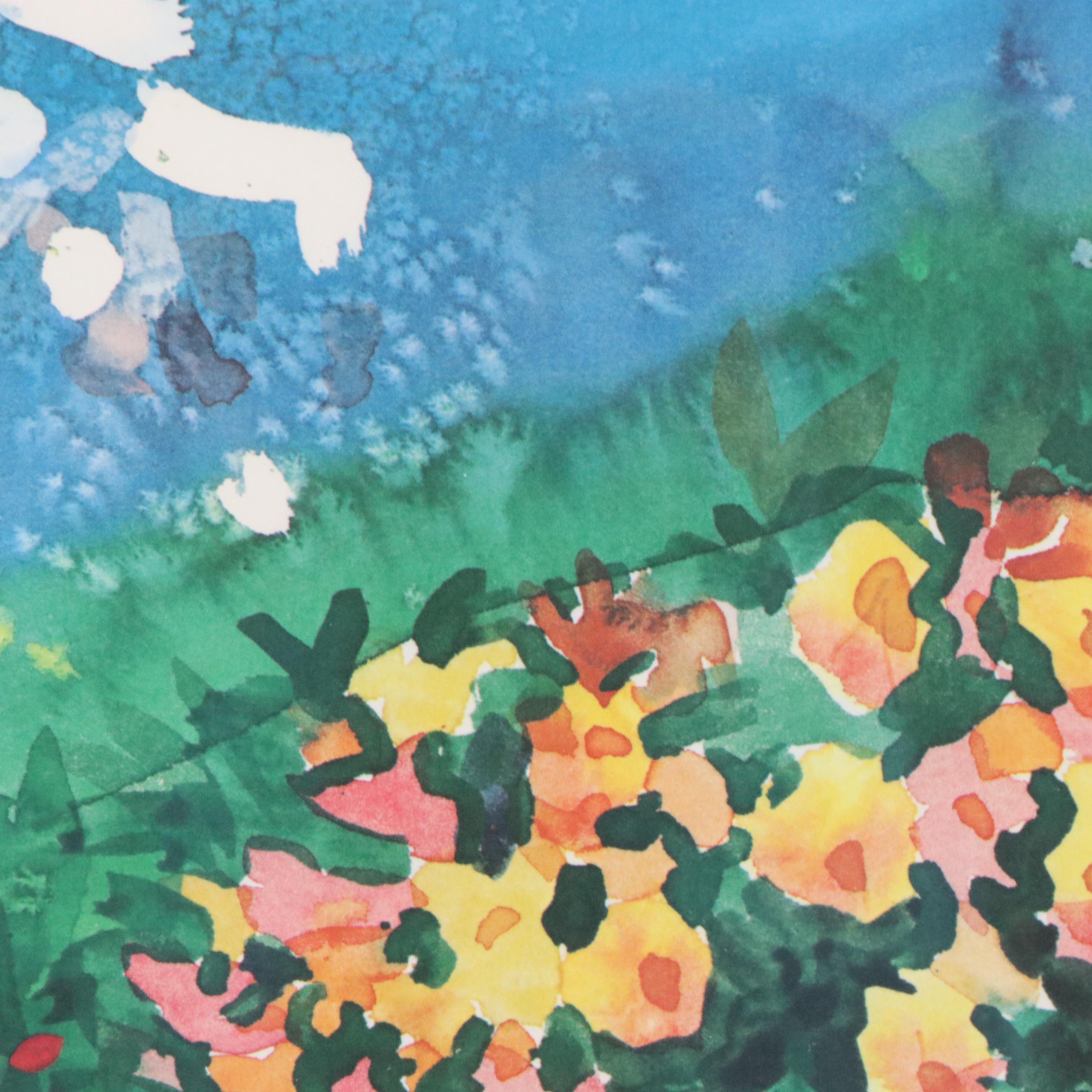 After Mike Smith Offset Lithograph "Tree Becoming Clouds"